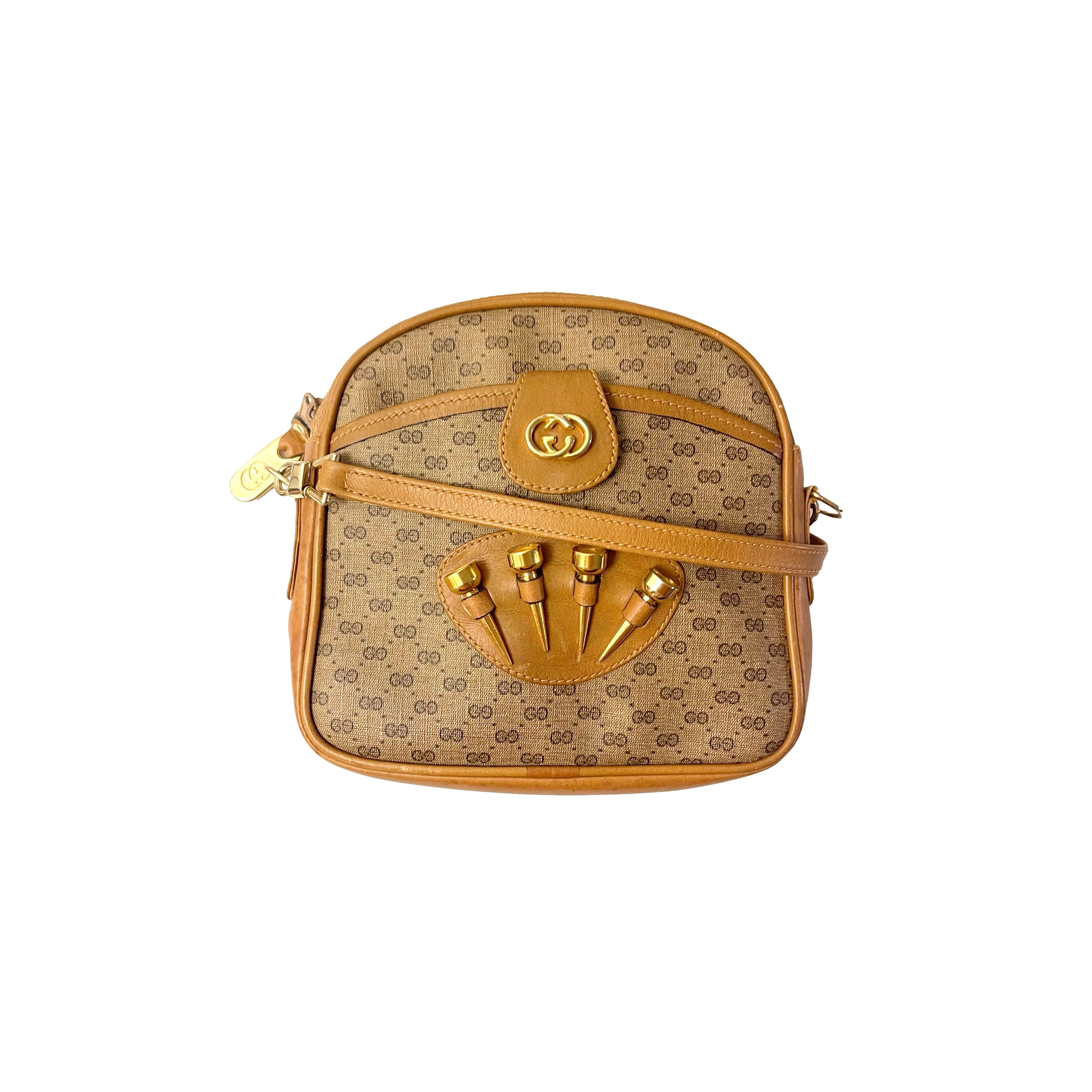 Gucci Brown Monogram Crossbody Bag