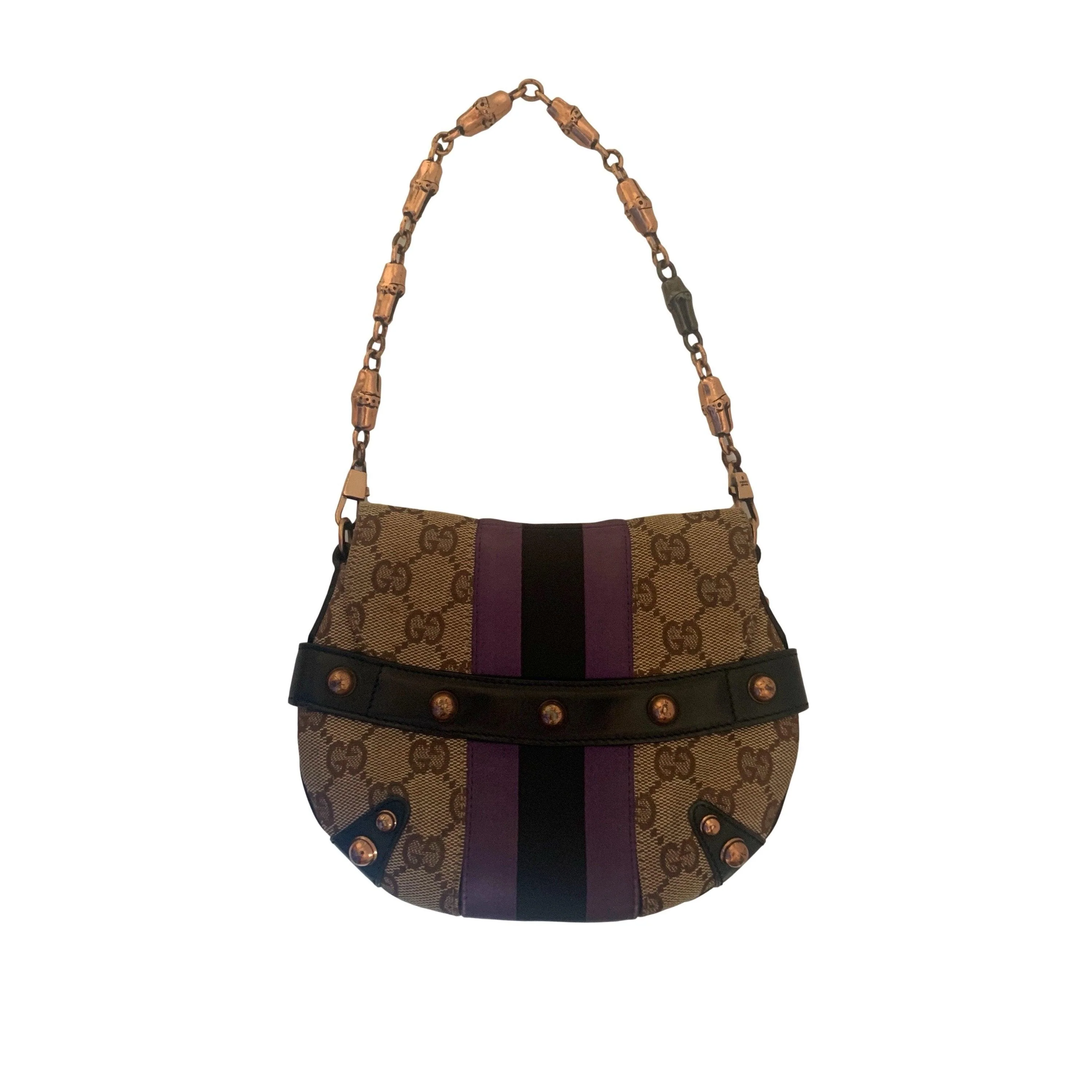 Gucci Brown Monogram Mini Horsebit Bag - Image 2