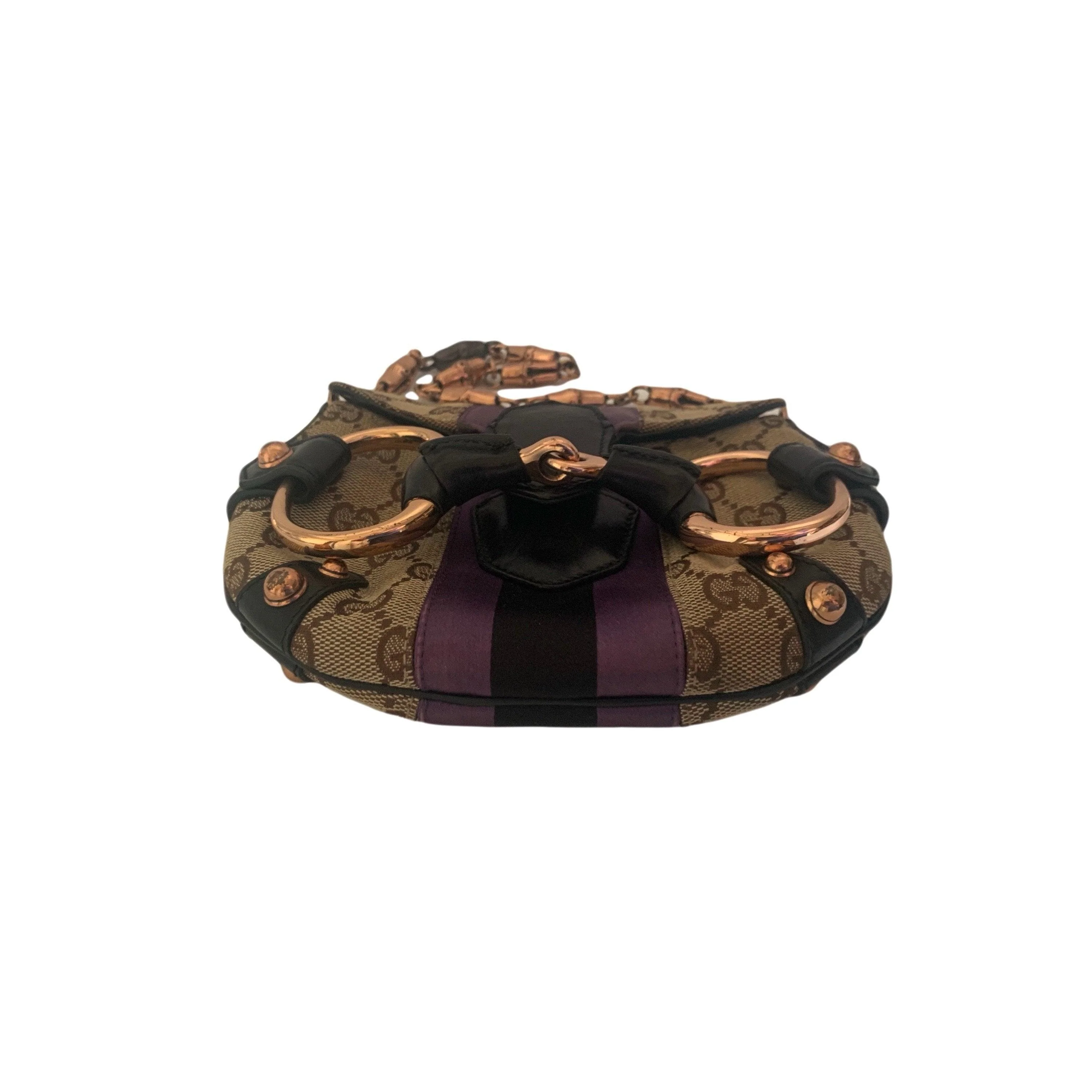Gucci Brown Monogram Mini Horsebit Bag - Image 3