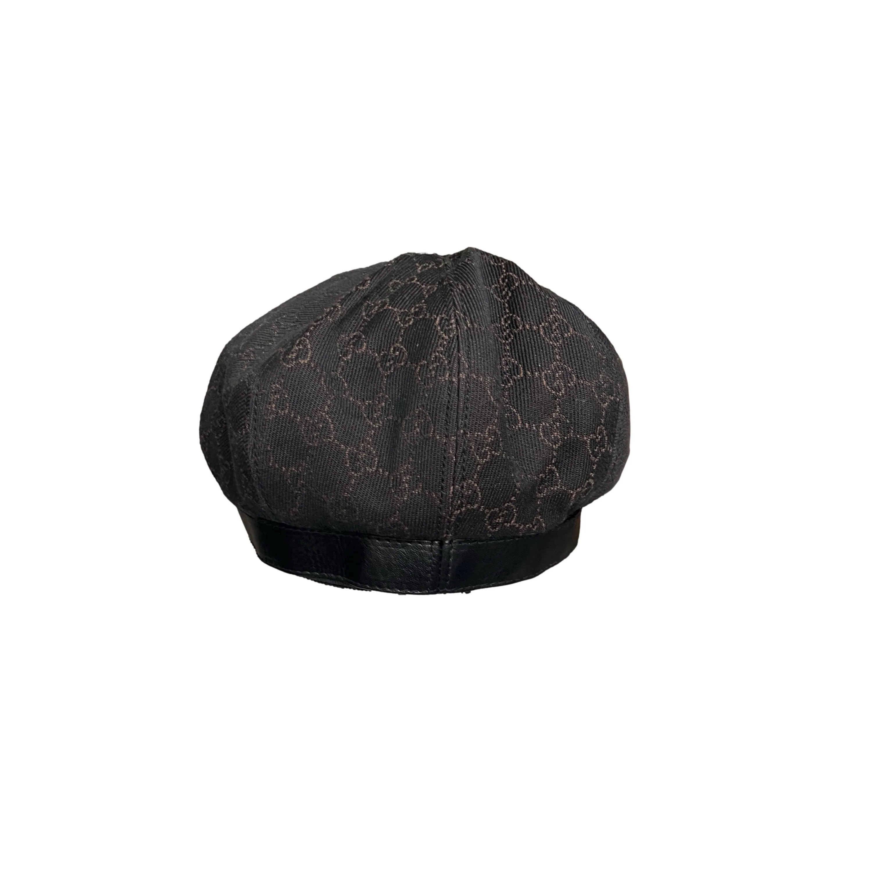 Gucci Brown Monogram Newsboy Hat - Image 2