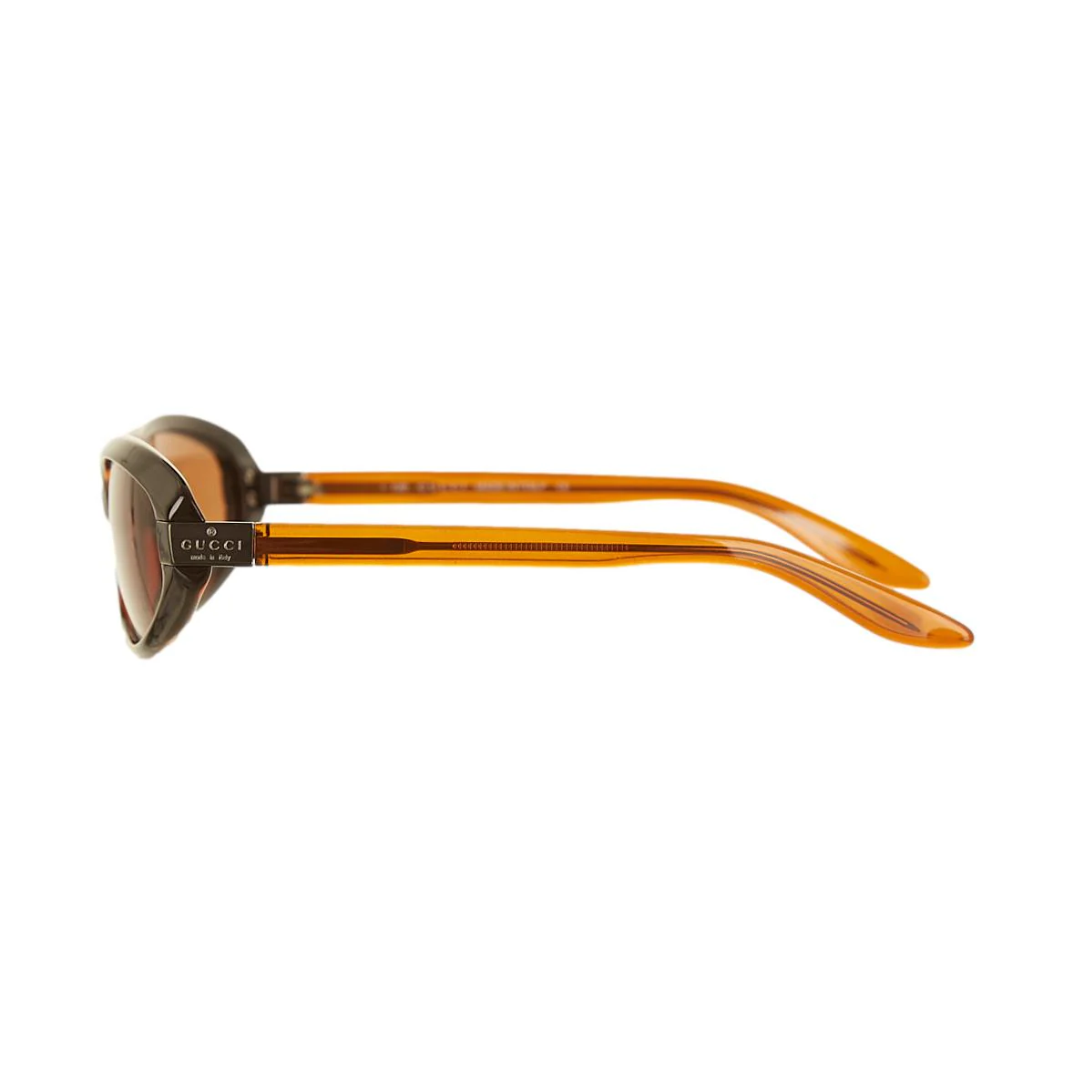 Gucci Brown Oval Micro Sunglasses - Image 3