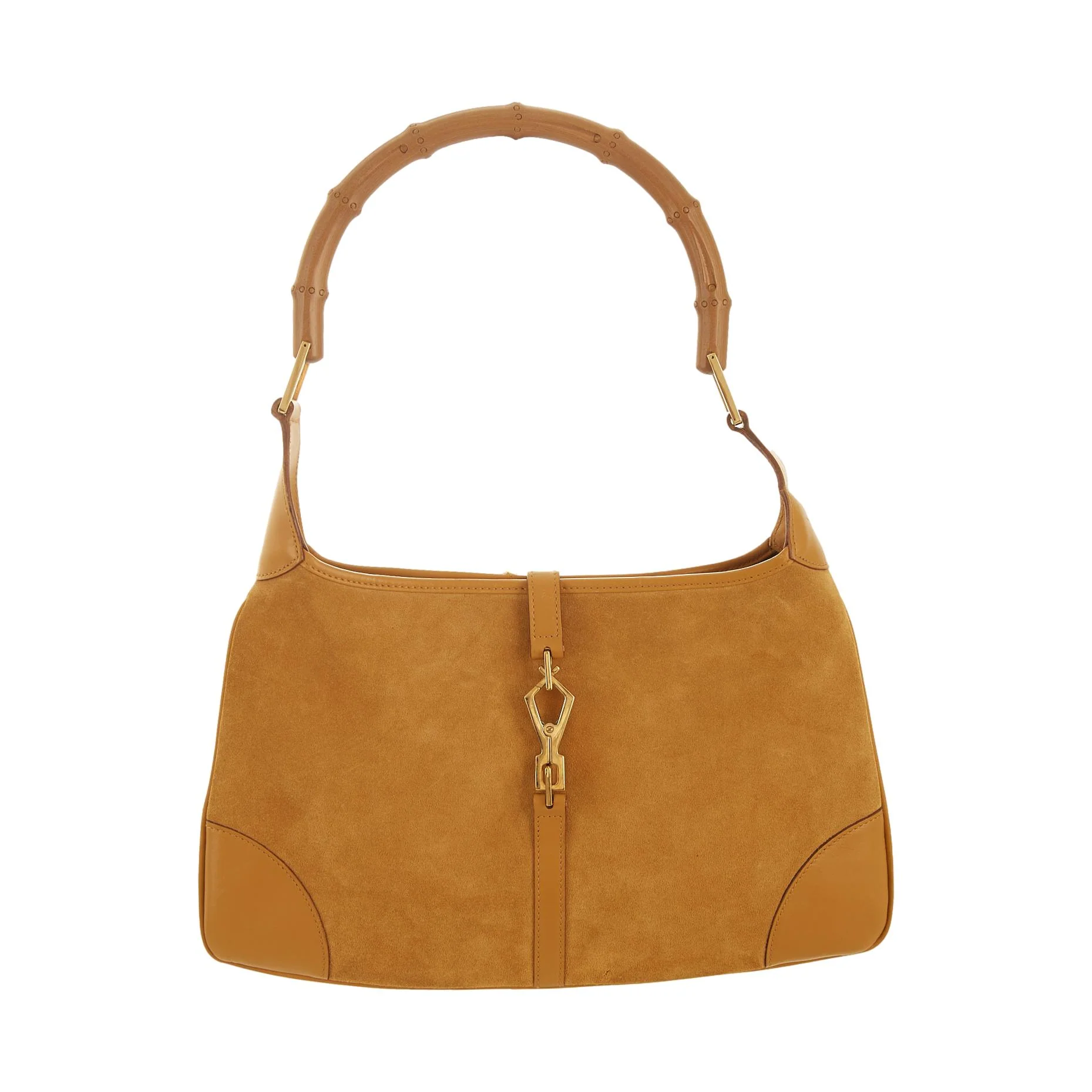 Gucci Brown Suede Bamboo Jackie Bag