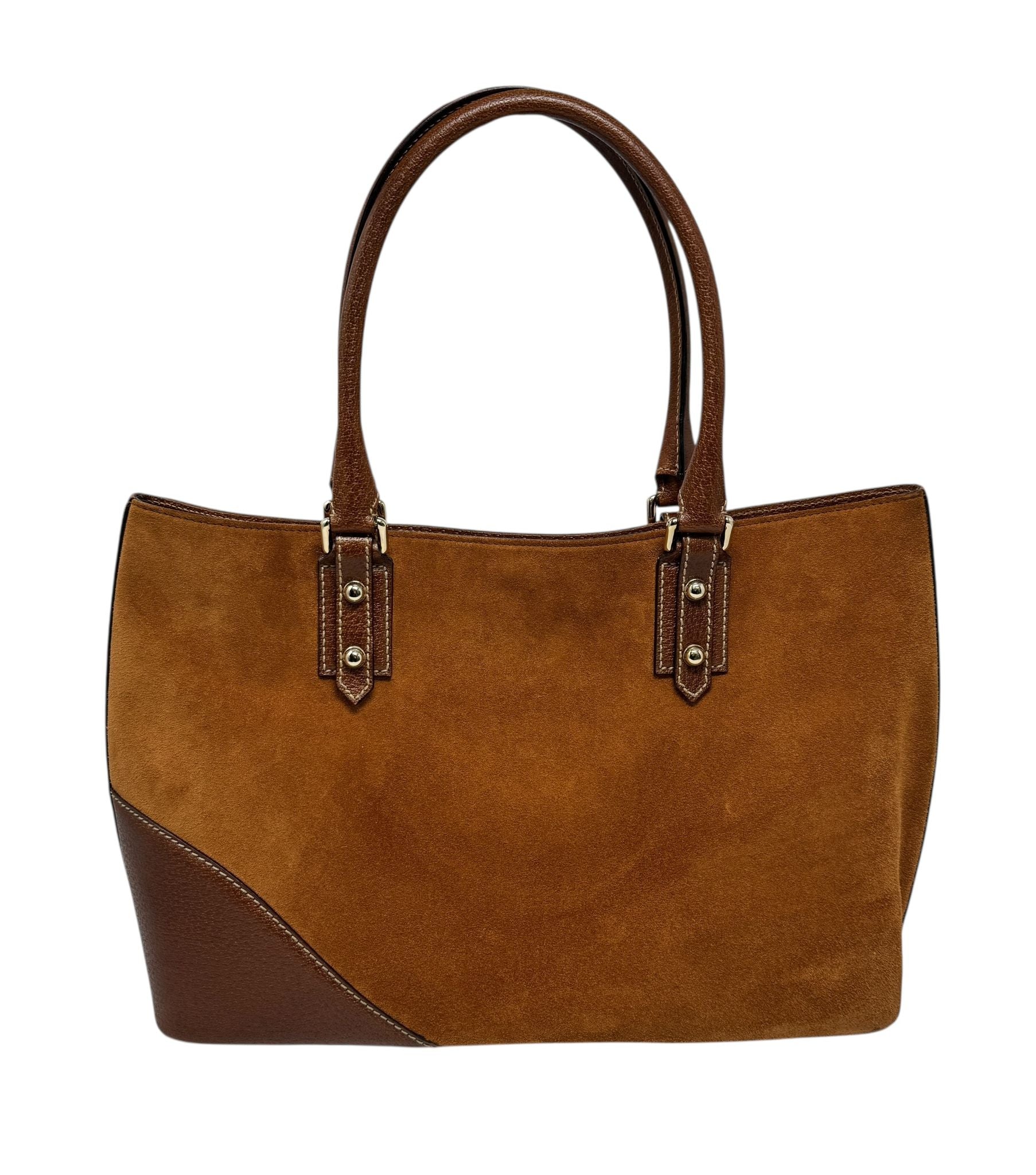 Gucci Brown Suede Horse bit Tote - Image 2