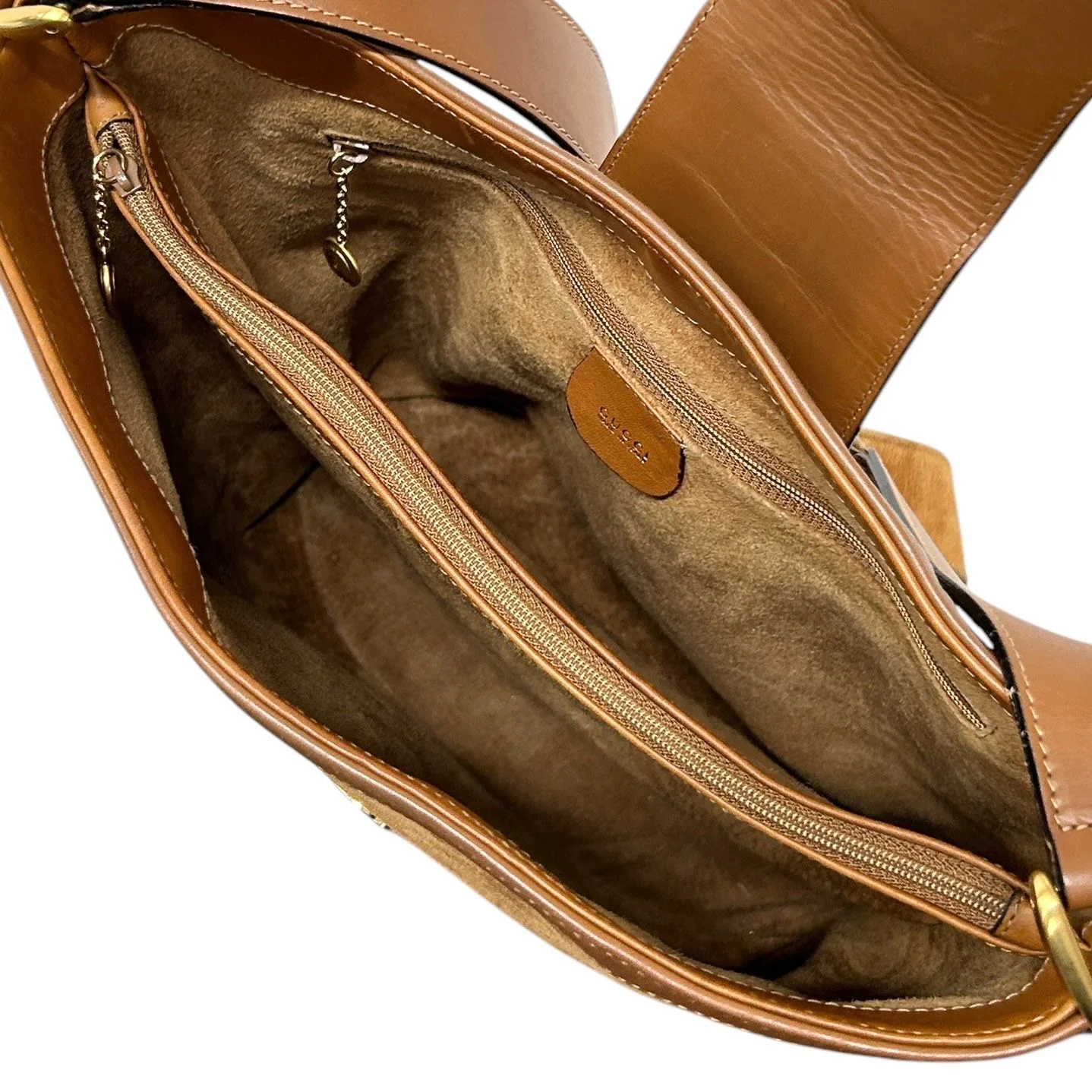 Gucci Brown Suede Horsebit Shoulder Bag - Image 3