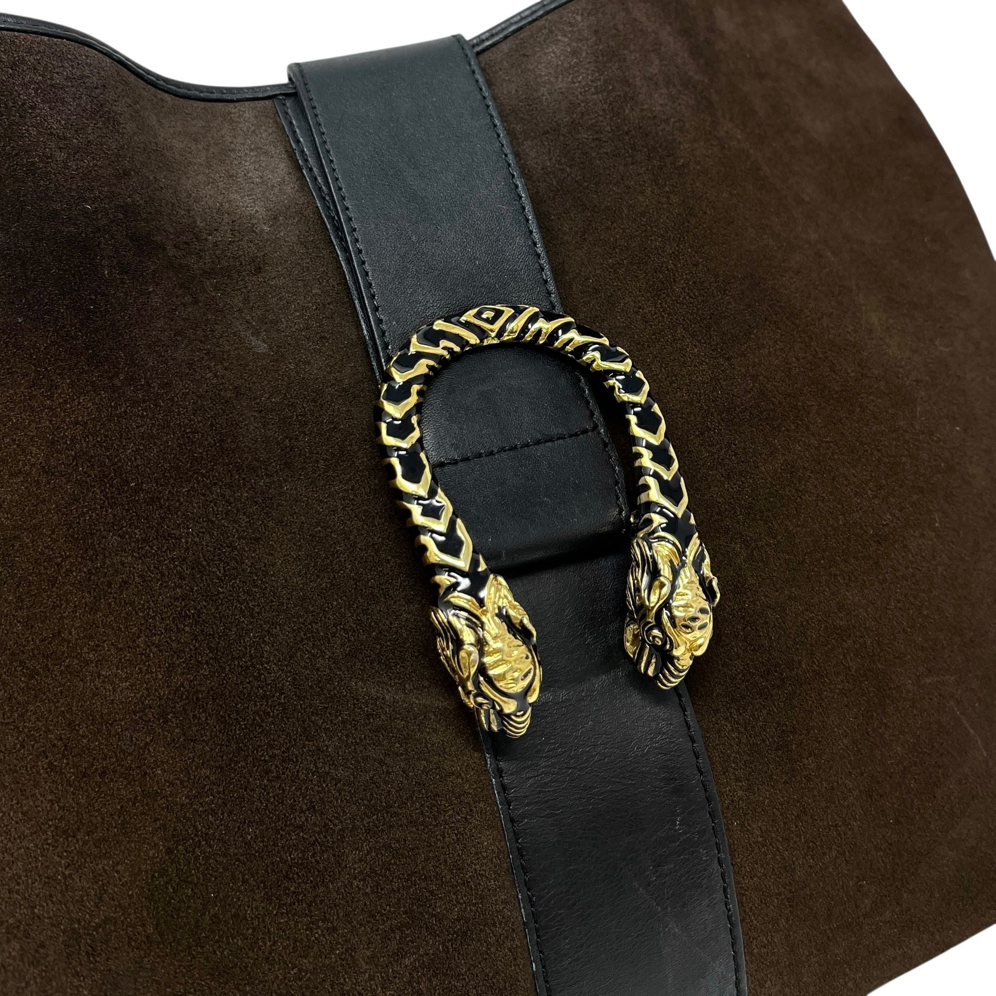 Gucci Brown Suede Large Shoulder Bag - Image 3