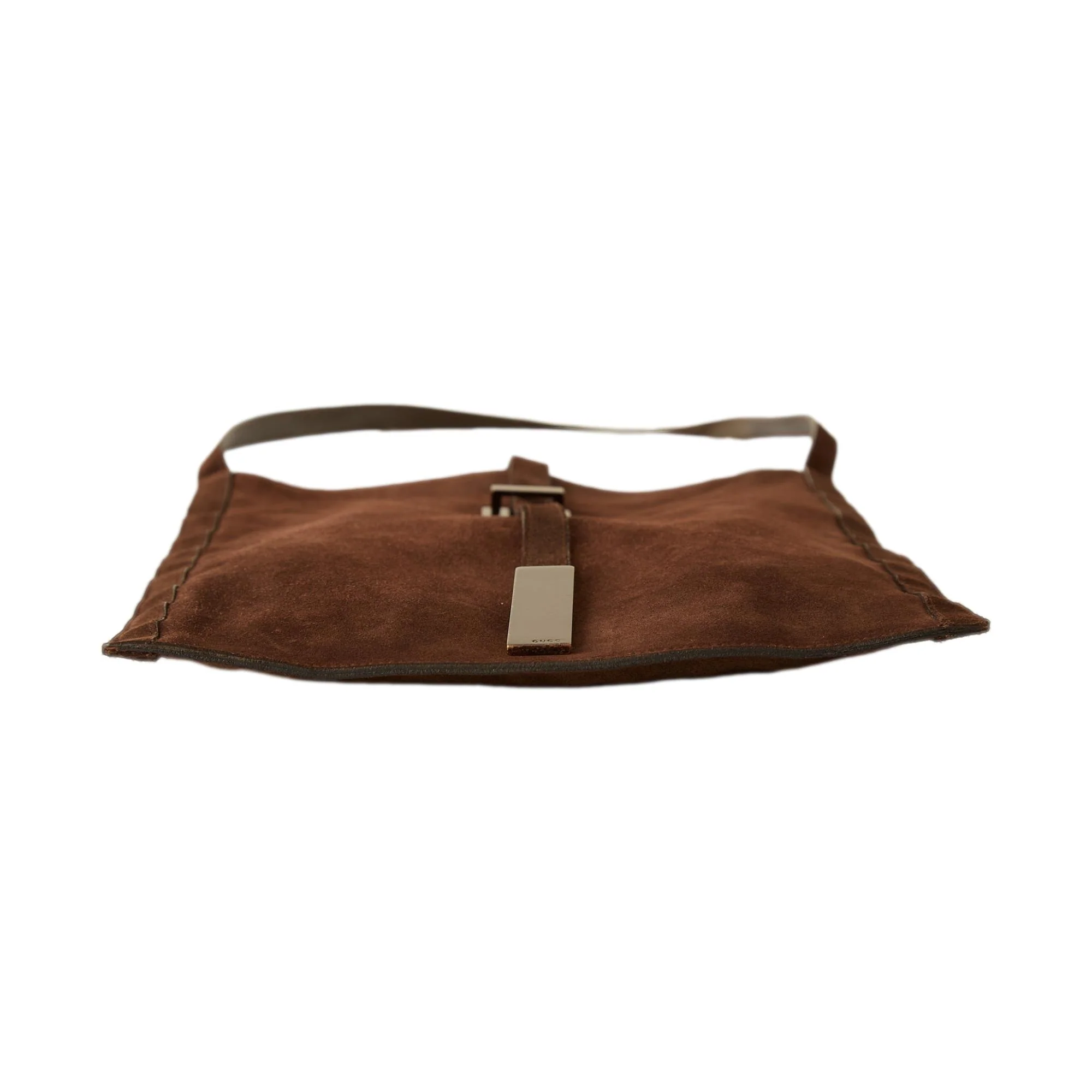 Gucci Tom Ford Brown Suede Shoulder Bag - Image 3