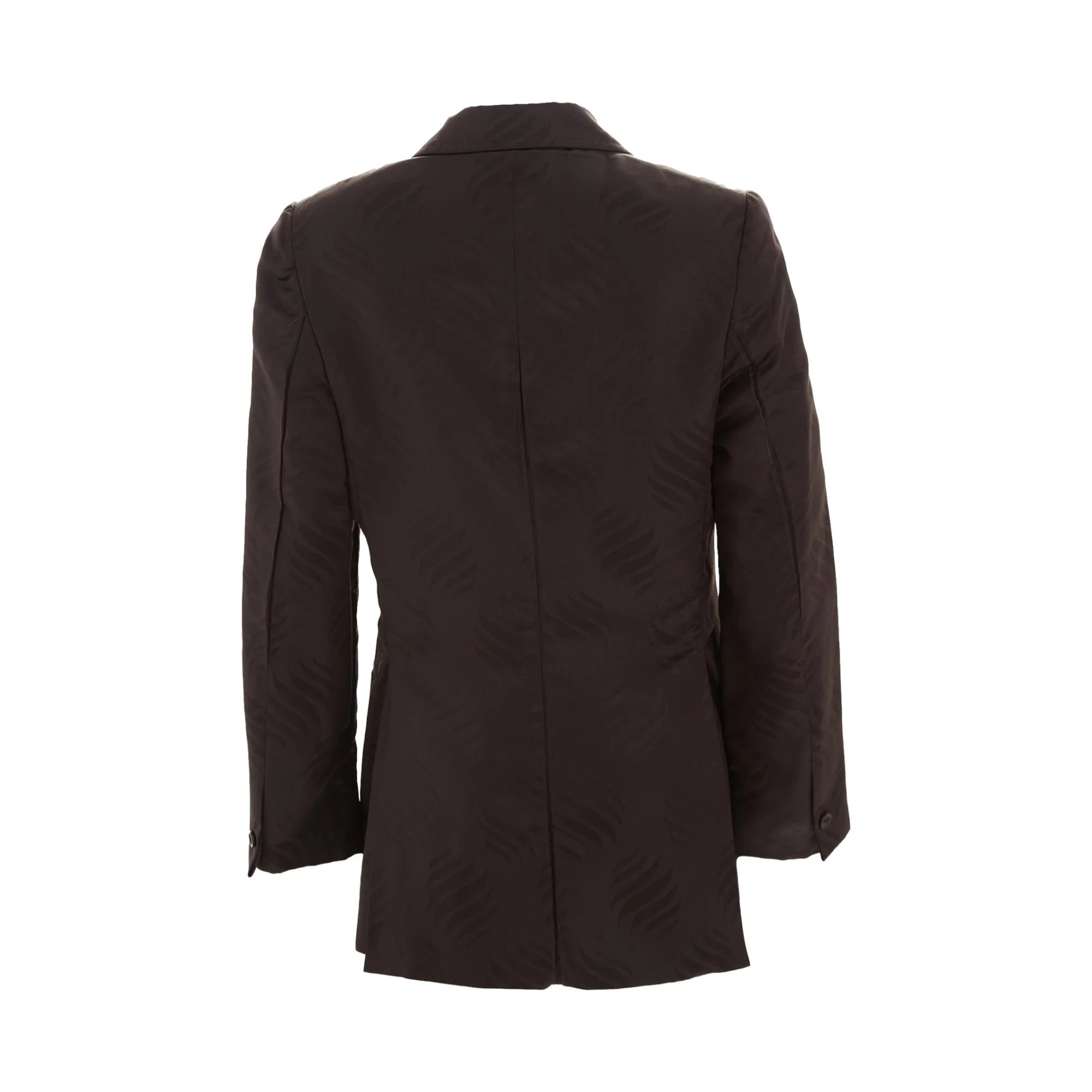 Gucci Brown/Purple Tom Ford Silk Leaf Print Blazer - Image 3