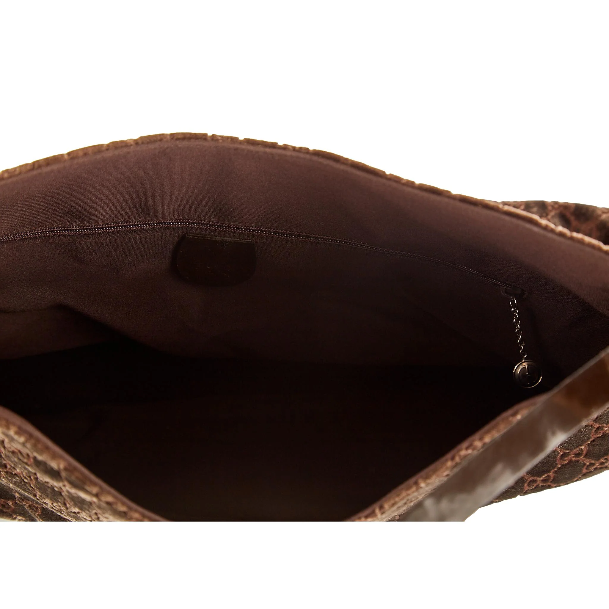 Gucci Brown Velour Jumbo Logo Shoulder Bag - Image 4