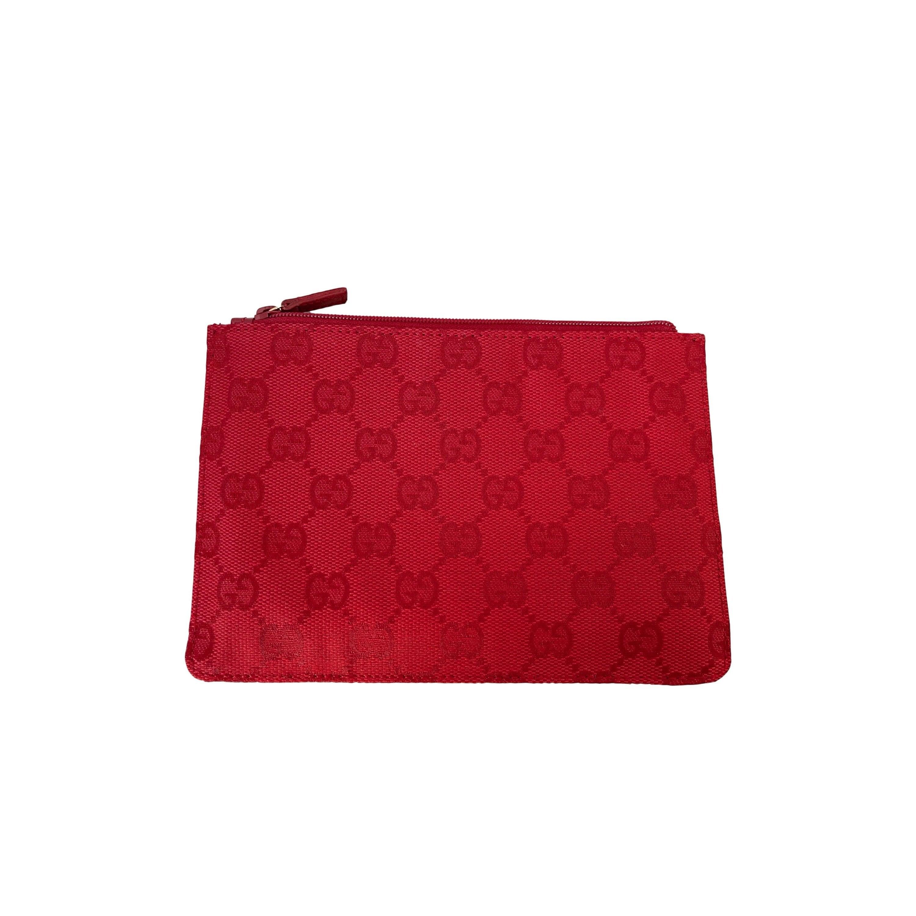 Gucci Clear Red Clutch - Image 3