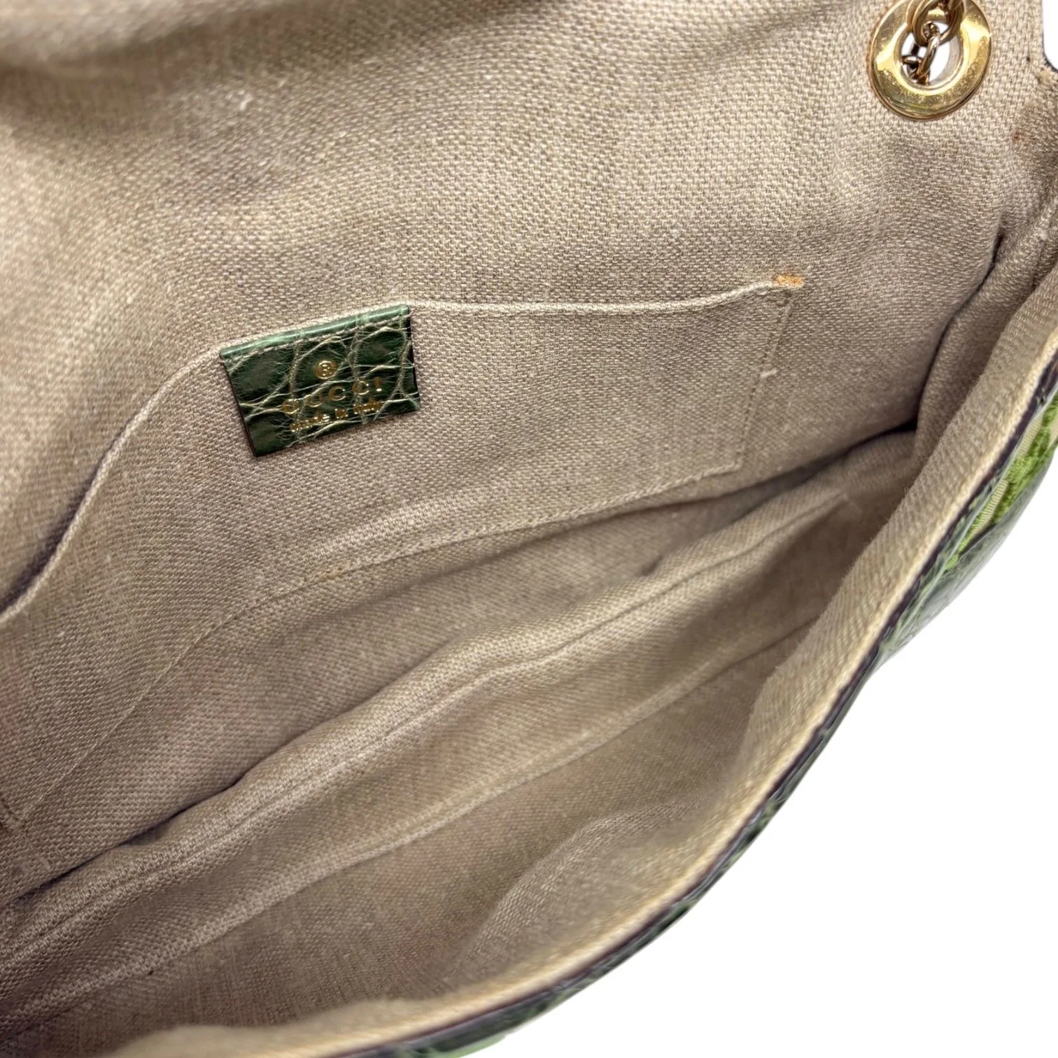 Gucci Dragon Snakeskin Bamboo Strap Bag - Image 4