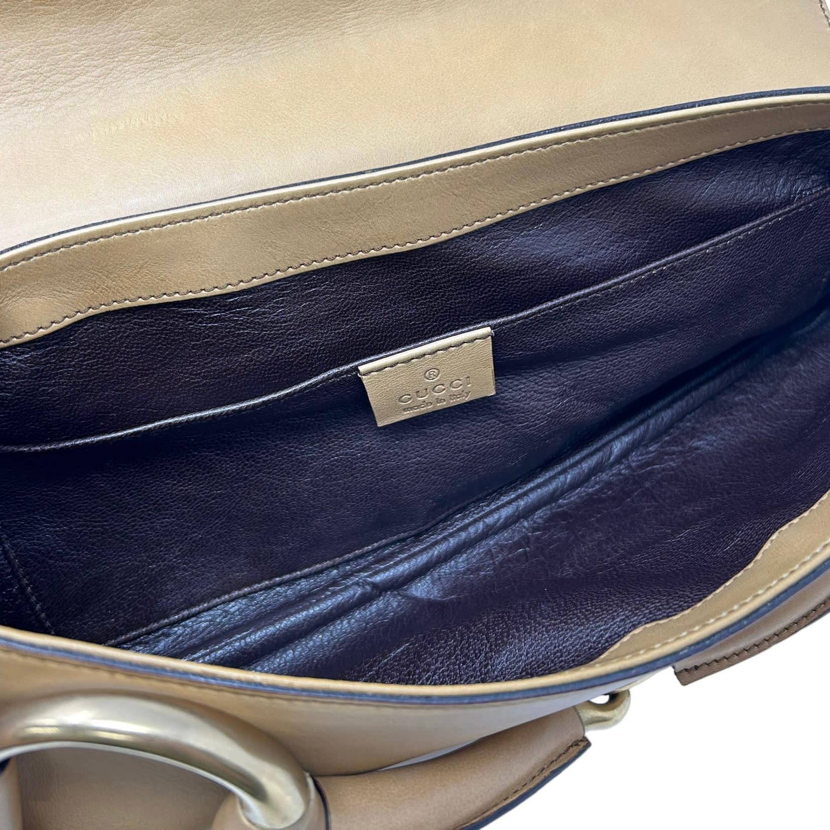 Gucci Gold Horse Bit Chain Shoulder Bag - Image 3