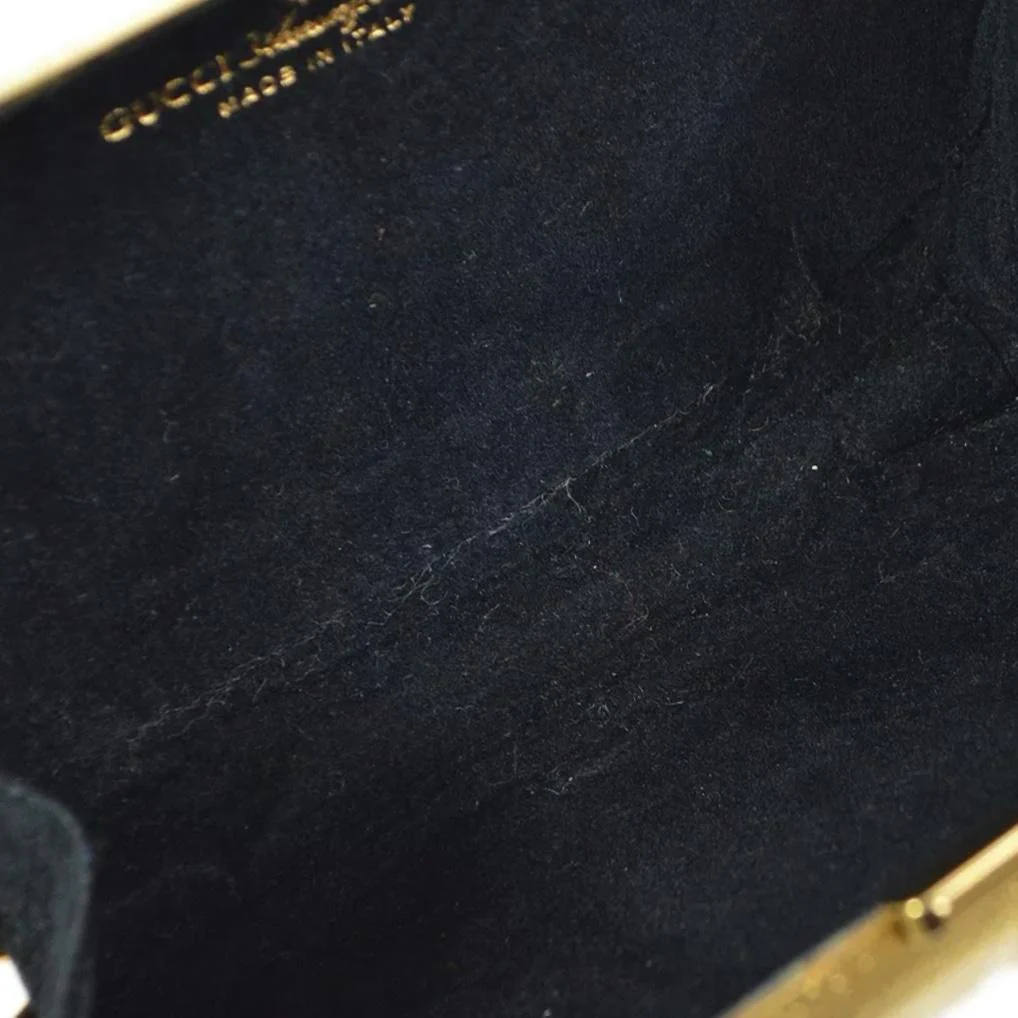 Gucci Gold Monogram Metal Chain Bag - Image 3