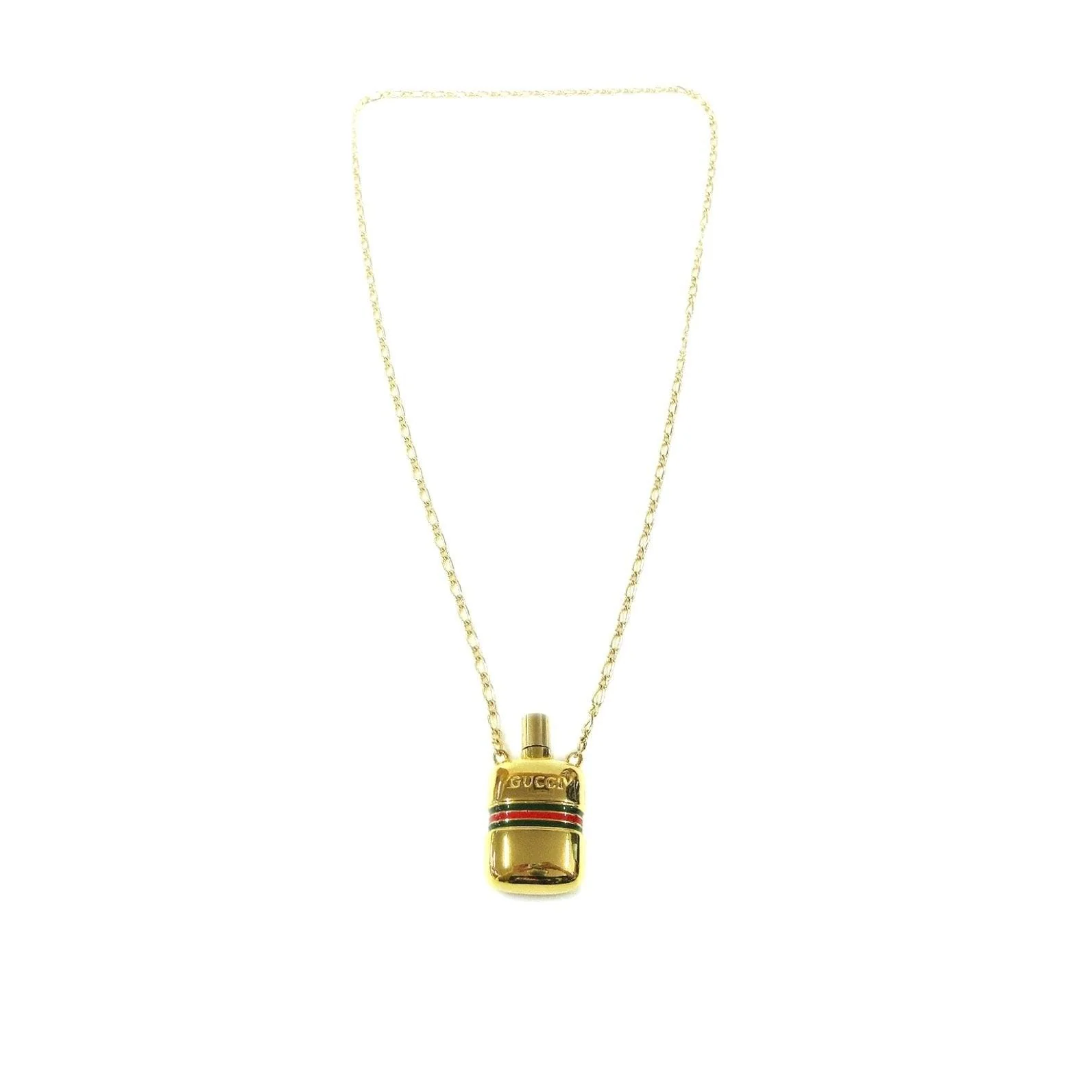 Gucci Gold Perfume/Flask Bottle Necklace