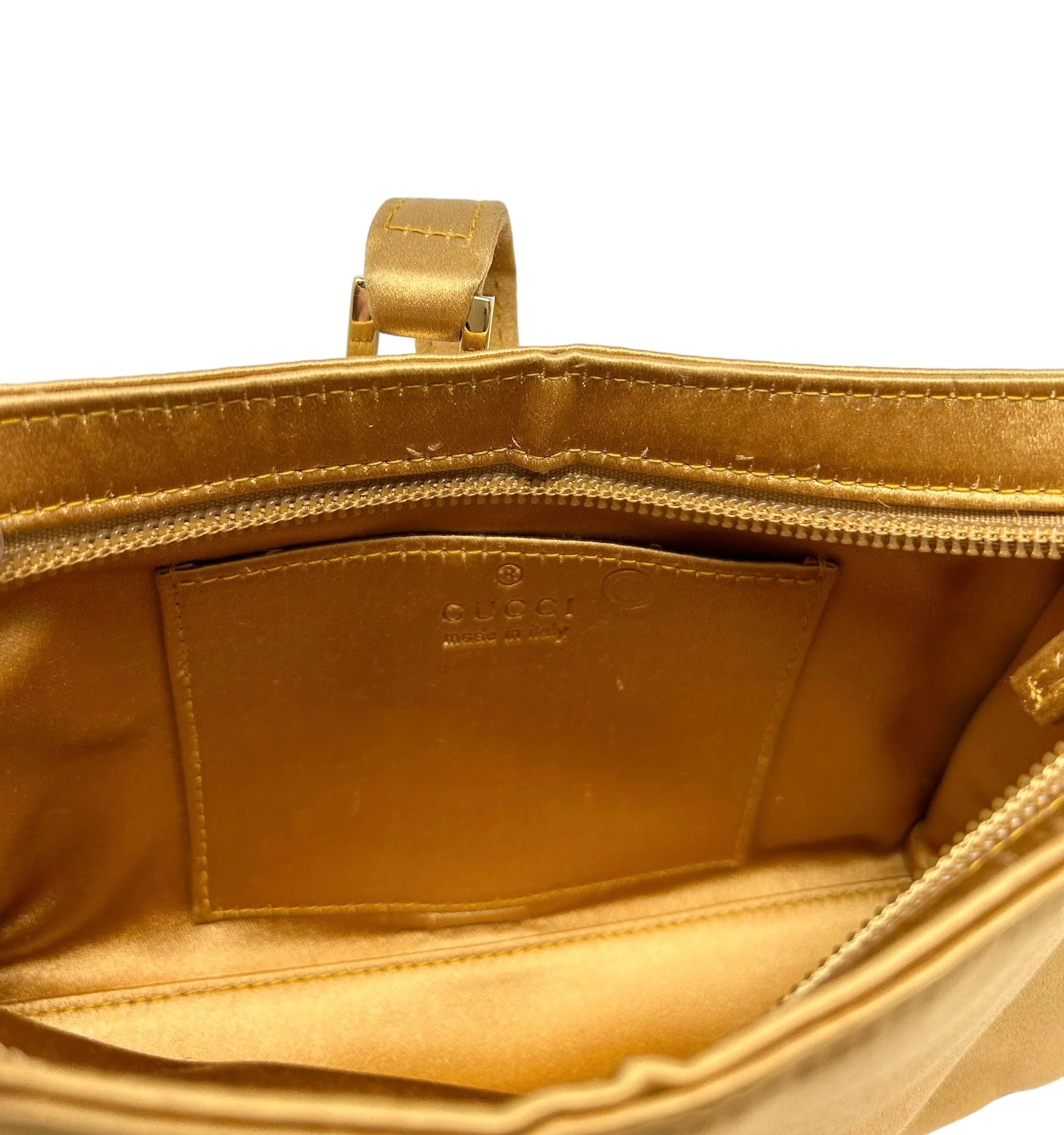 Gucci Gold Satin Mini Jackie Bag - Image 3