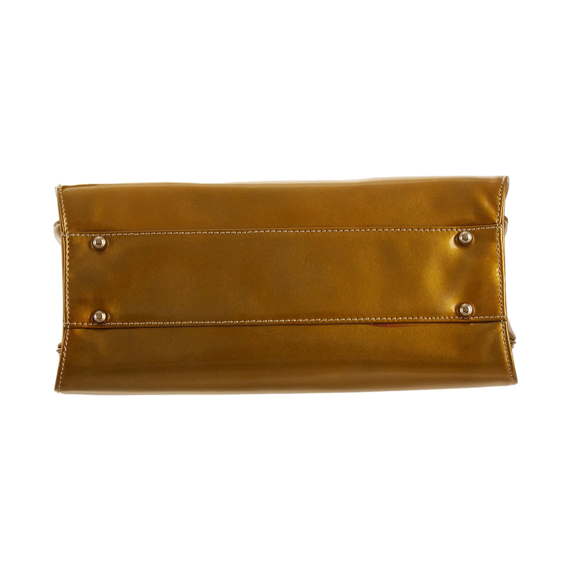 Gucci Gold Patent Shoulder Bag - Image 3