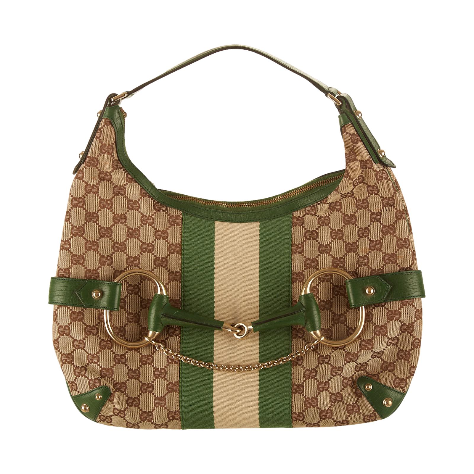 Gucci Green Horsebit Shoulder Bag