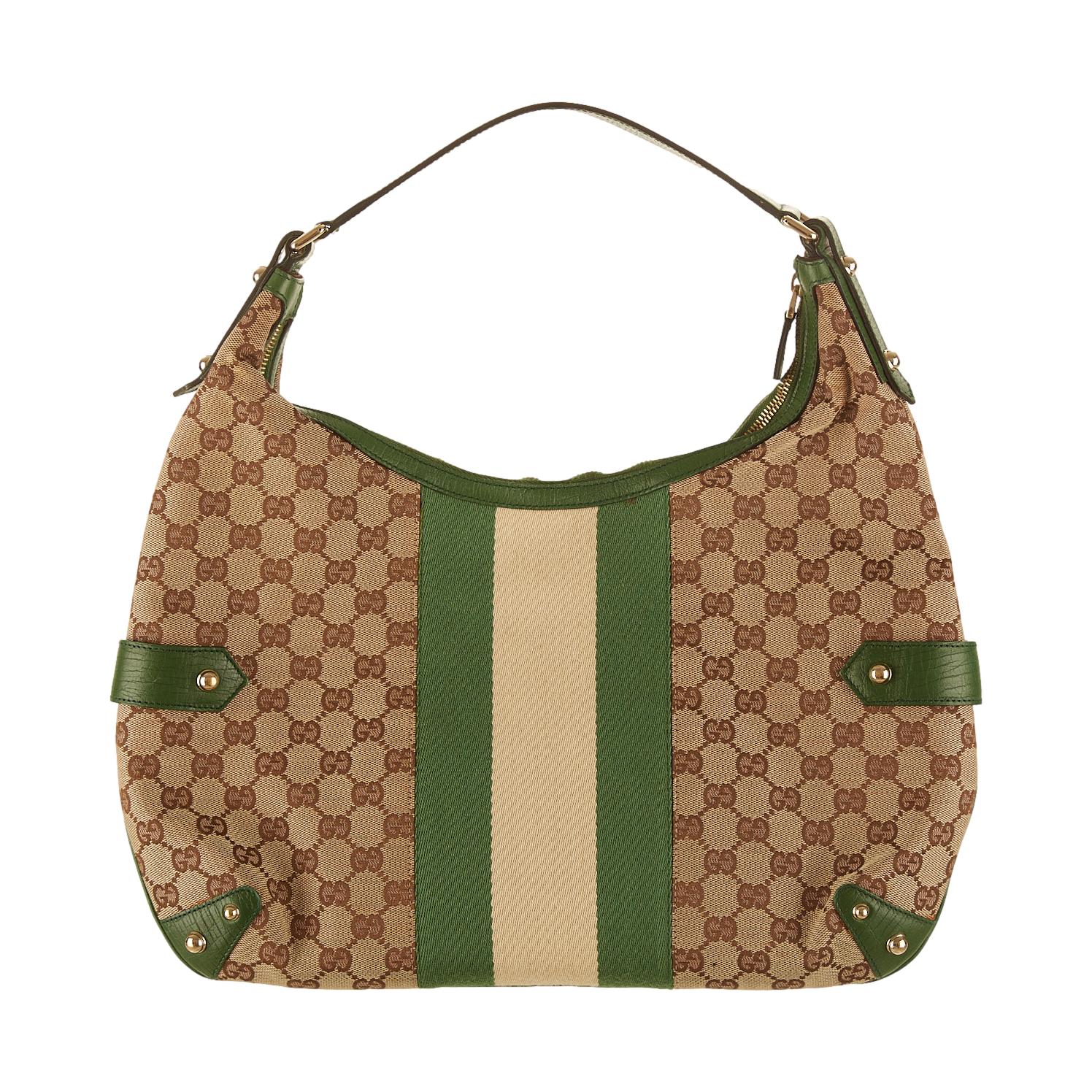 Gucci Green Horsebit Shoulder Bag - Image 2