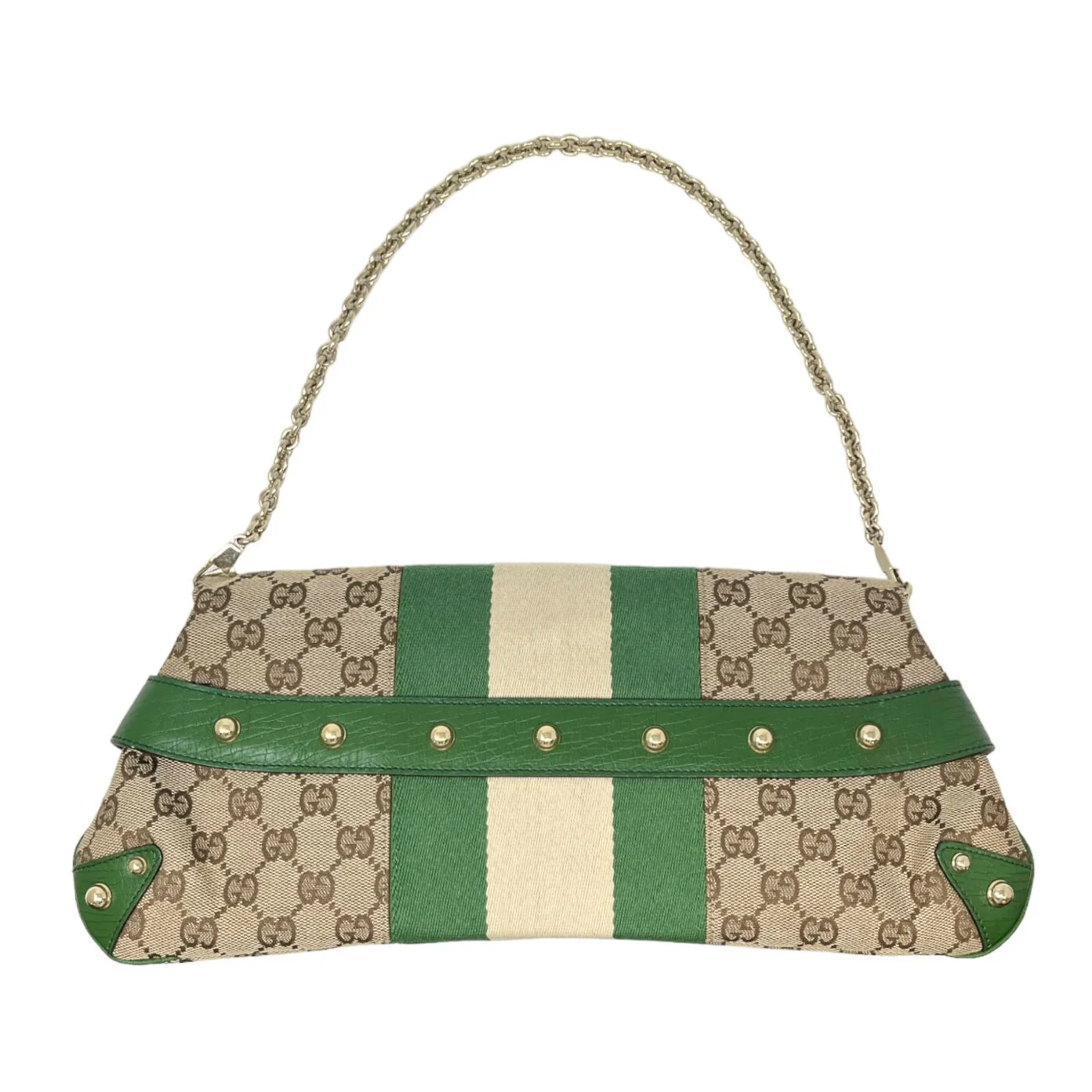 Gucci Green Logo Horsebit Shoulder Bag - Image 2