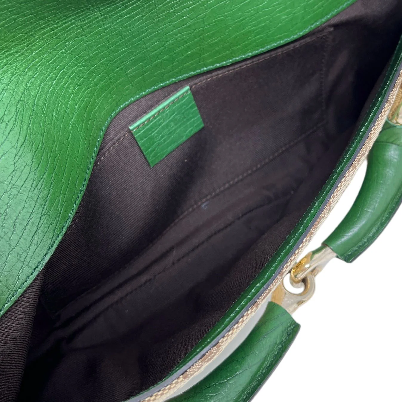 Gucci Green Logo Horsebit Shoulder Bag - Image 3