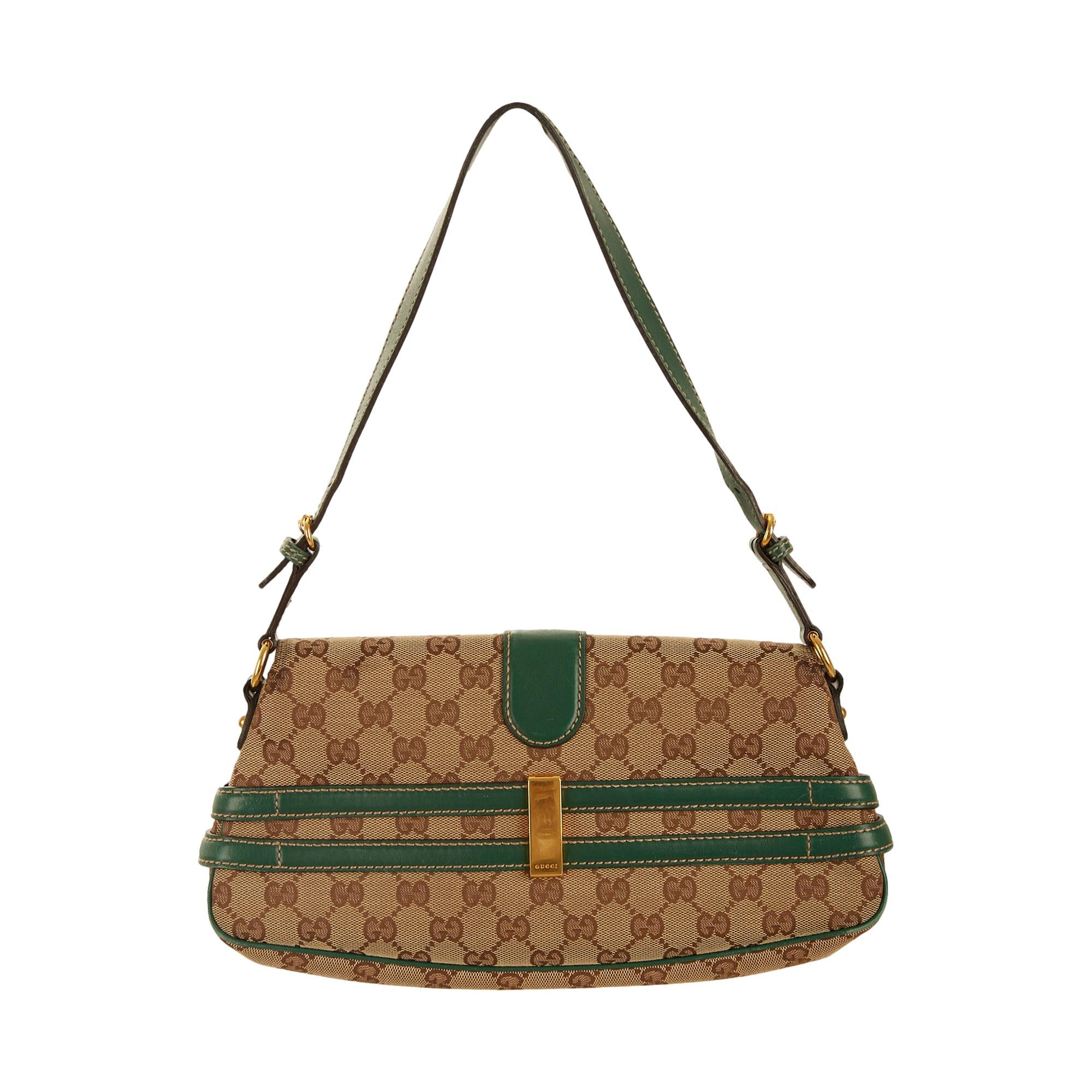 Gucci Green Logo Horsebit Shoulder Bag - Image 2