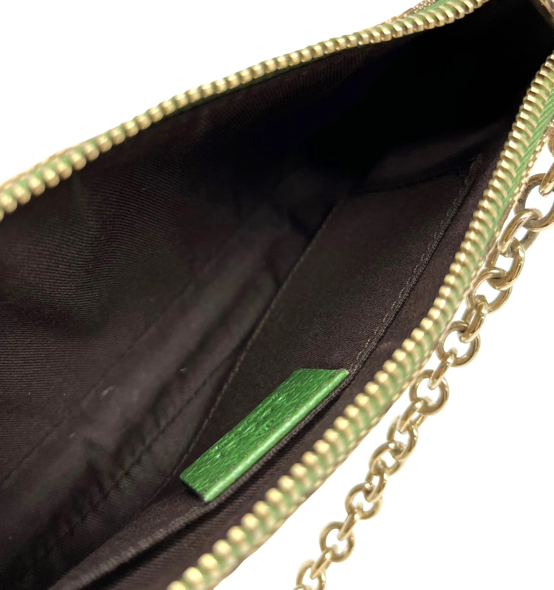 Gucci Green Mini Chain Shoulder Bag - Image 3