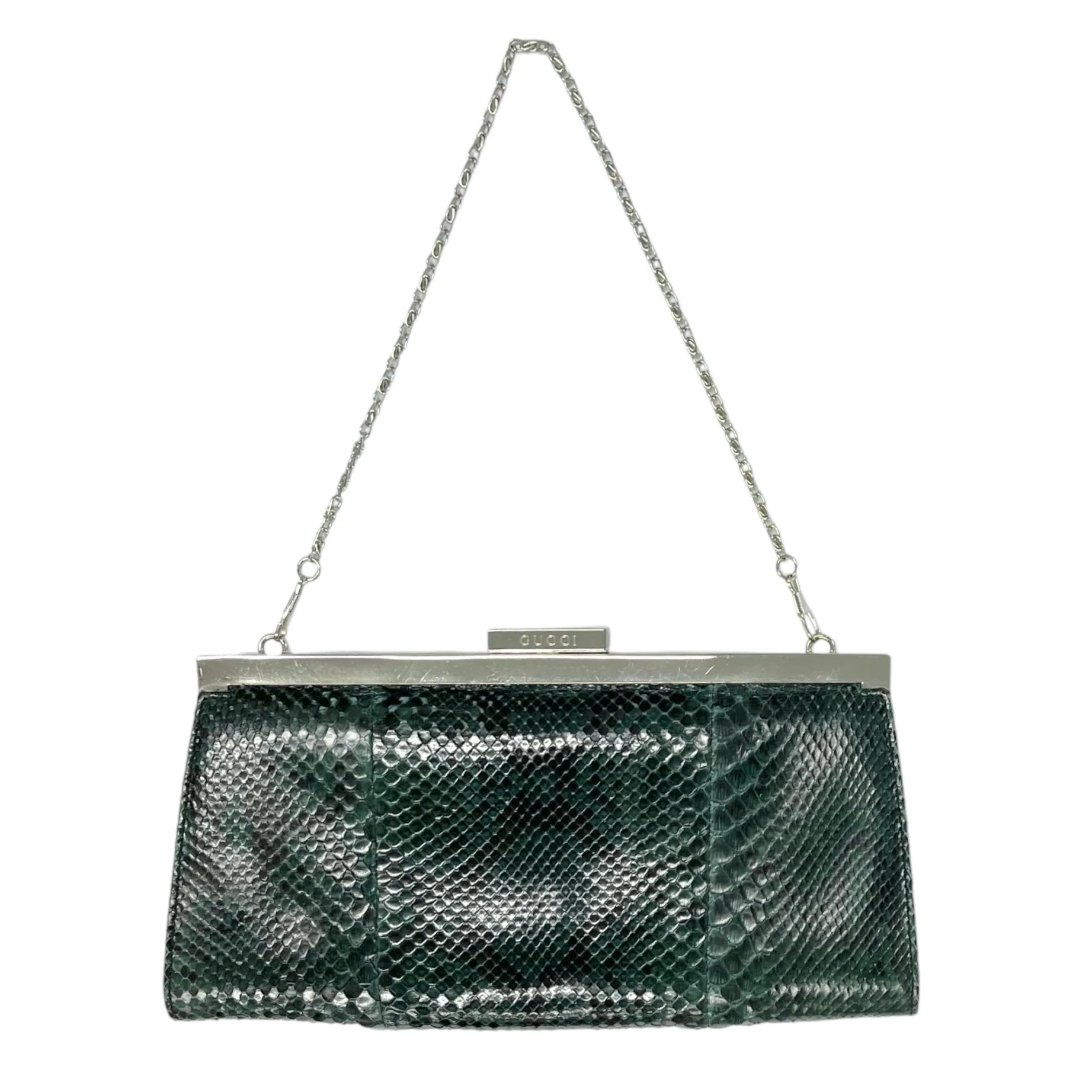 Gucci Green Snakeskin Mini 2way Bag