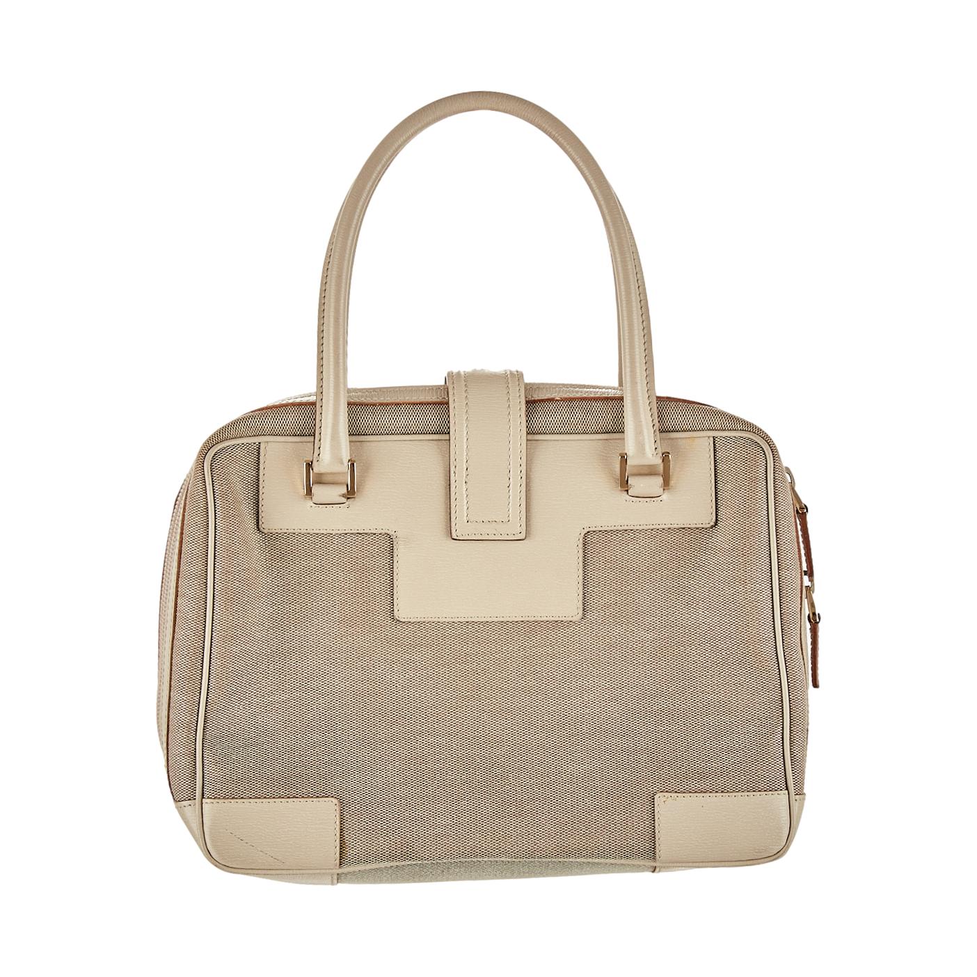 Gucci Grey Logo Top Handle Bag - Image 2