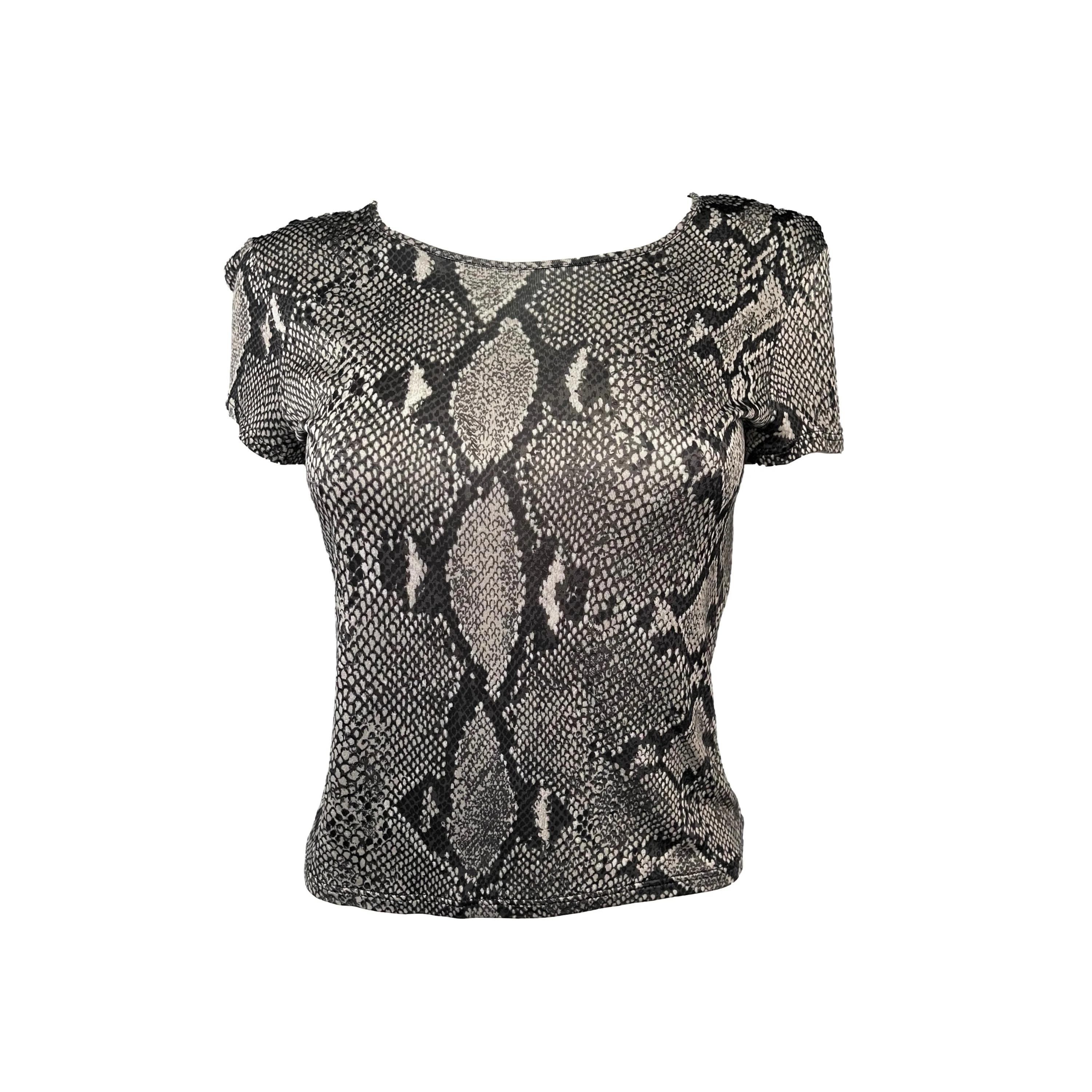 Gucci Grey Snake Print Top
