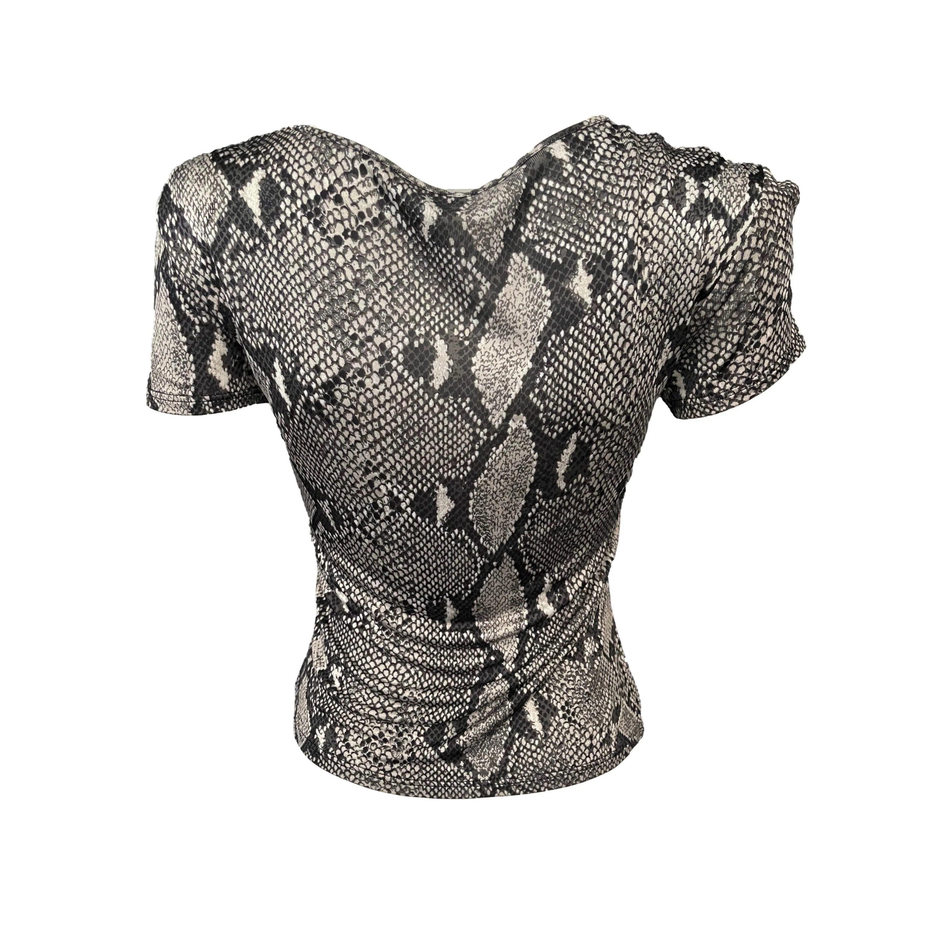 Gucci Grey Snake Print Top - Image 2