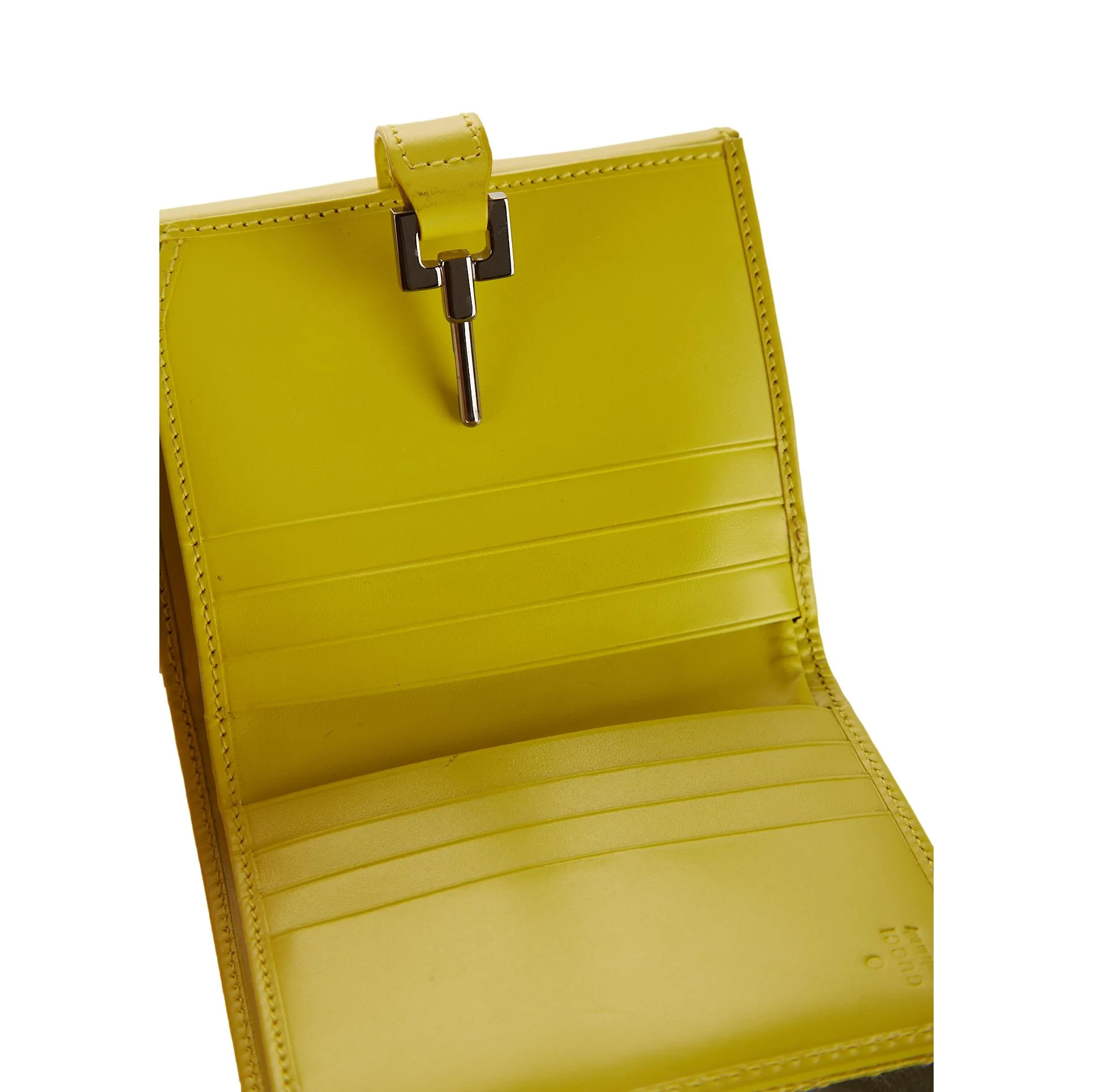 Gucci Lime Green Logo Wallet - Image 4