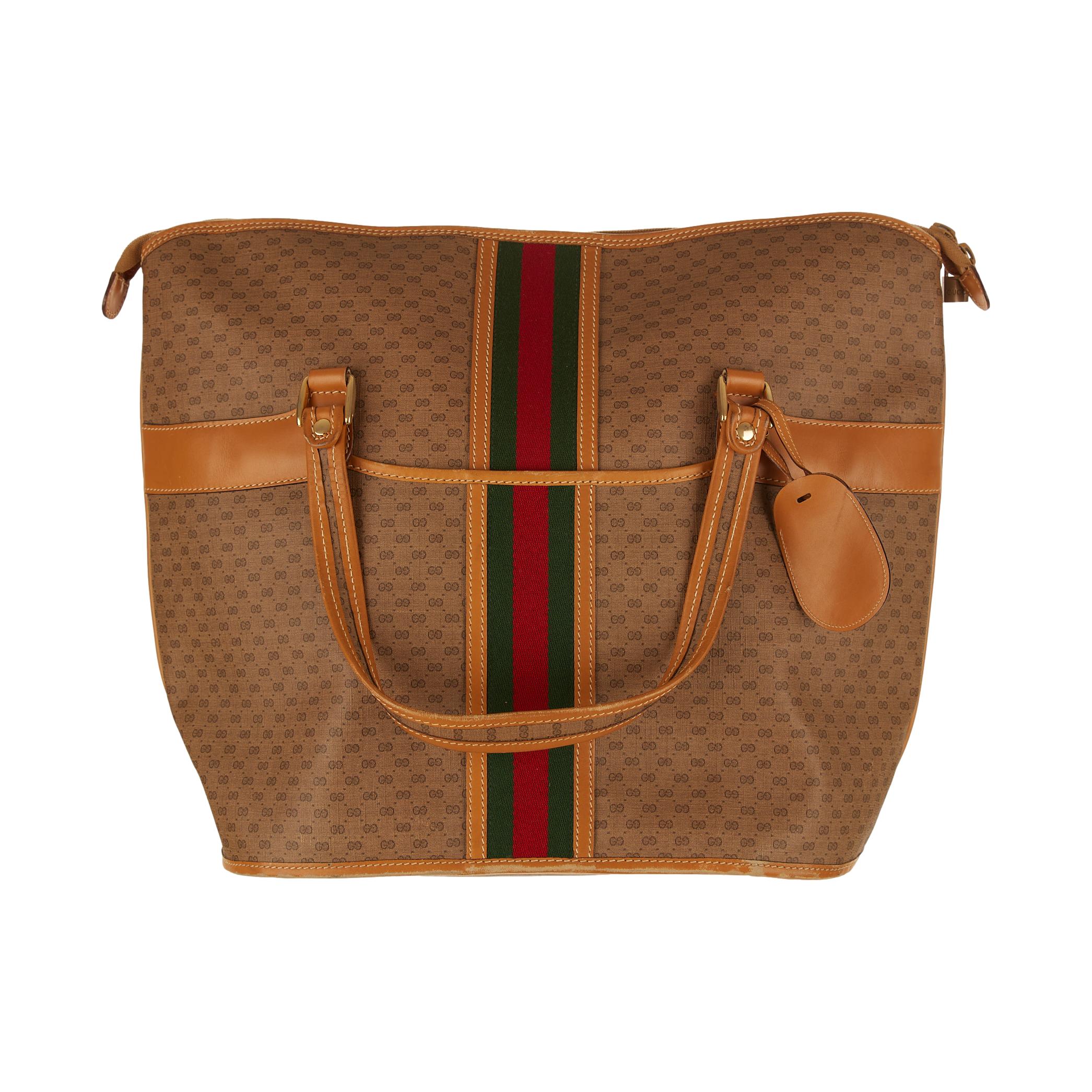 Gucci Tan Logo Duffle Bag