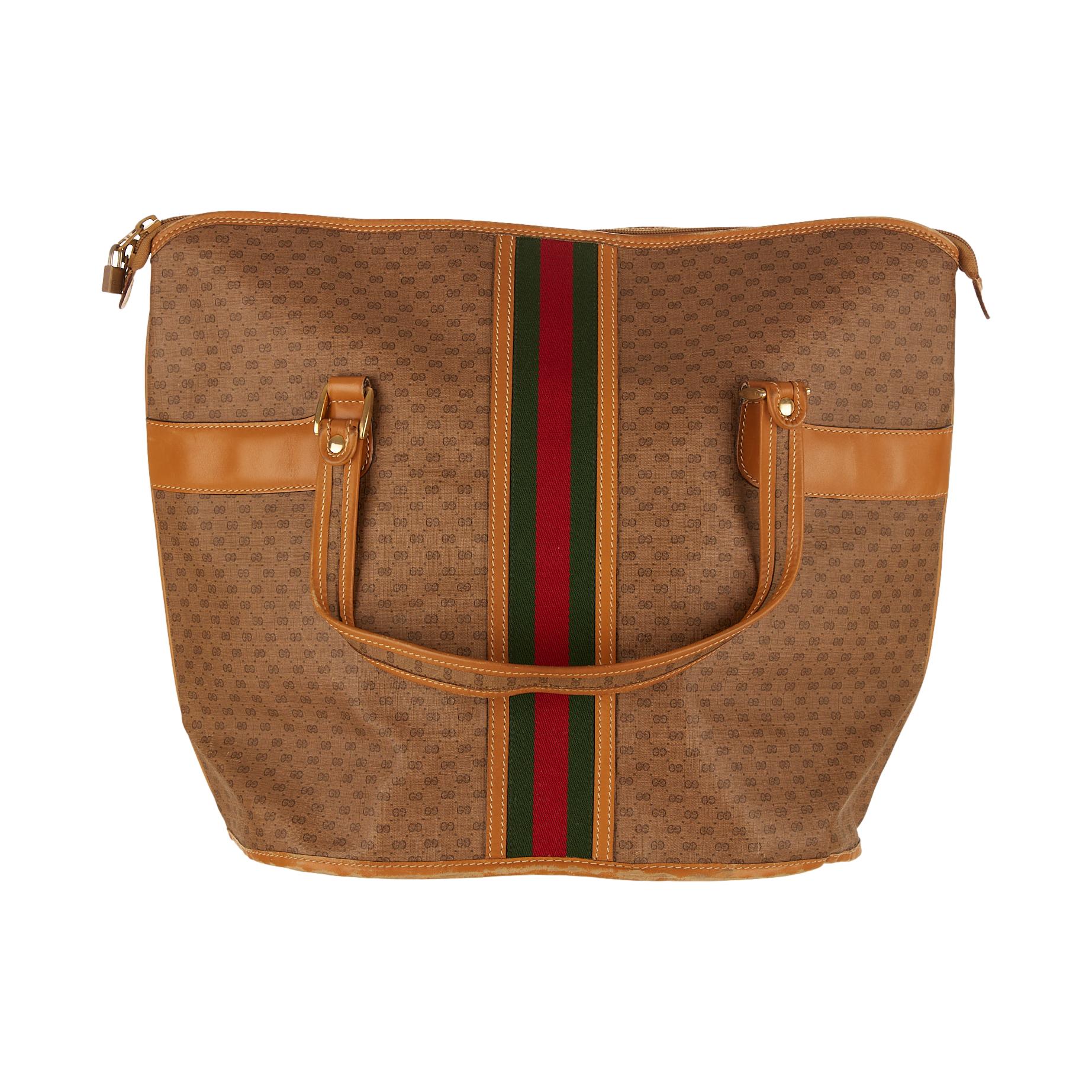 Gucci Tan Logo Duffle Bag - Image 2