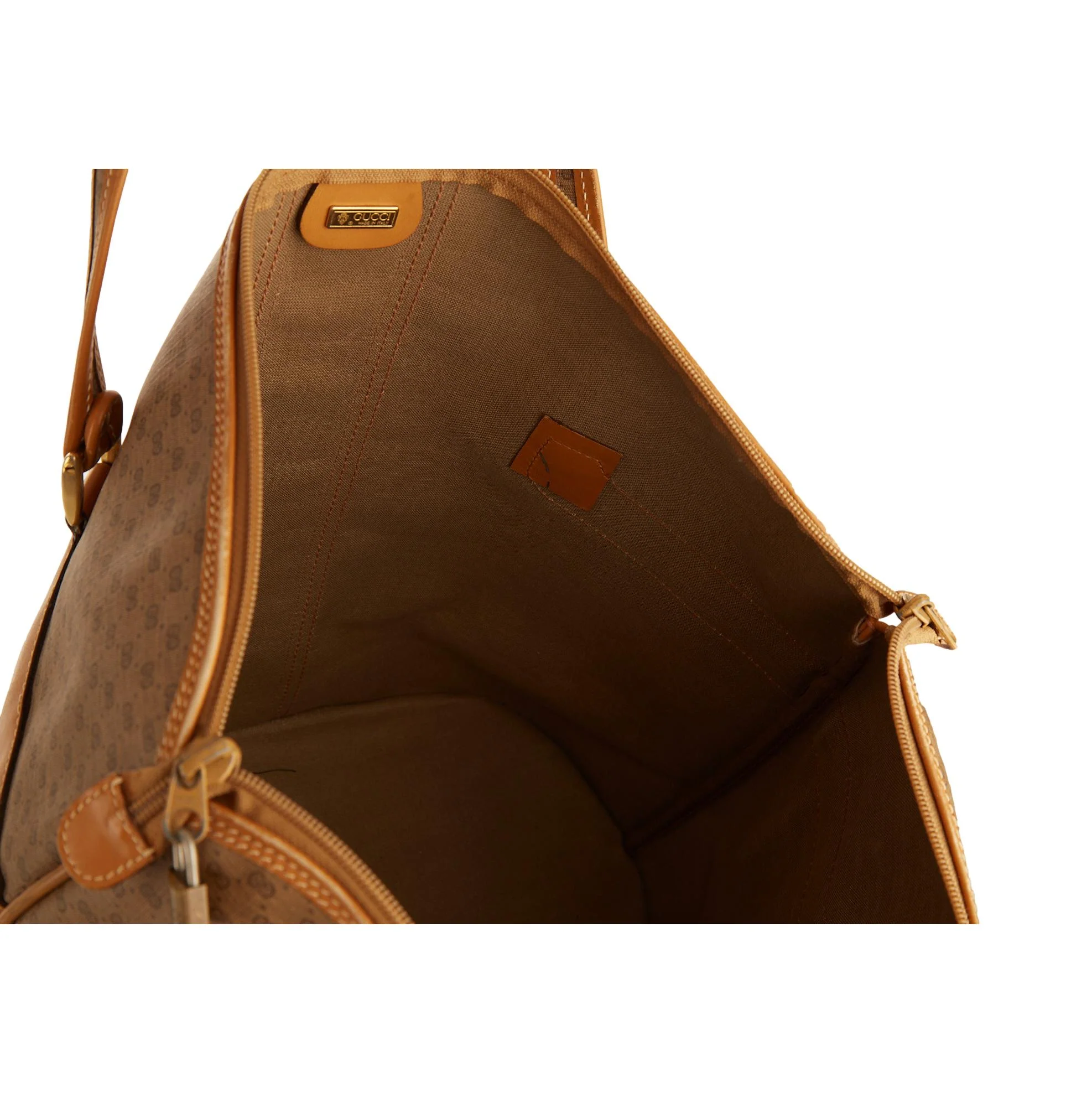 Gucci Tan Logo Duffle Bag - Image 4