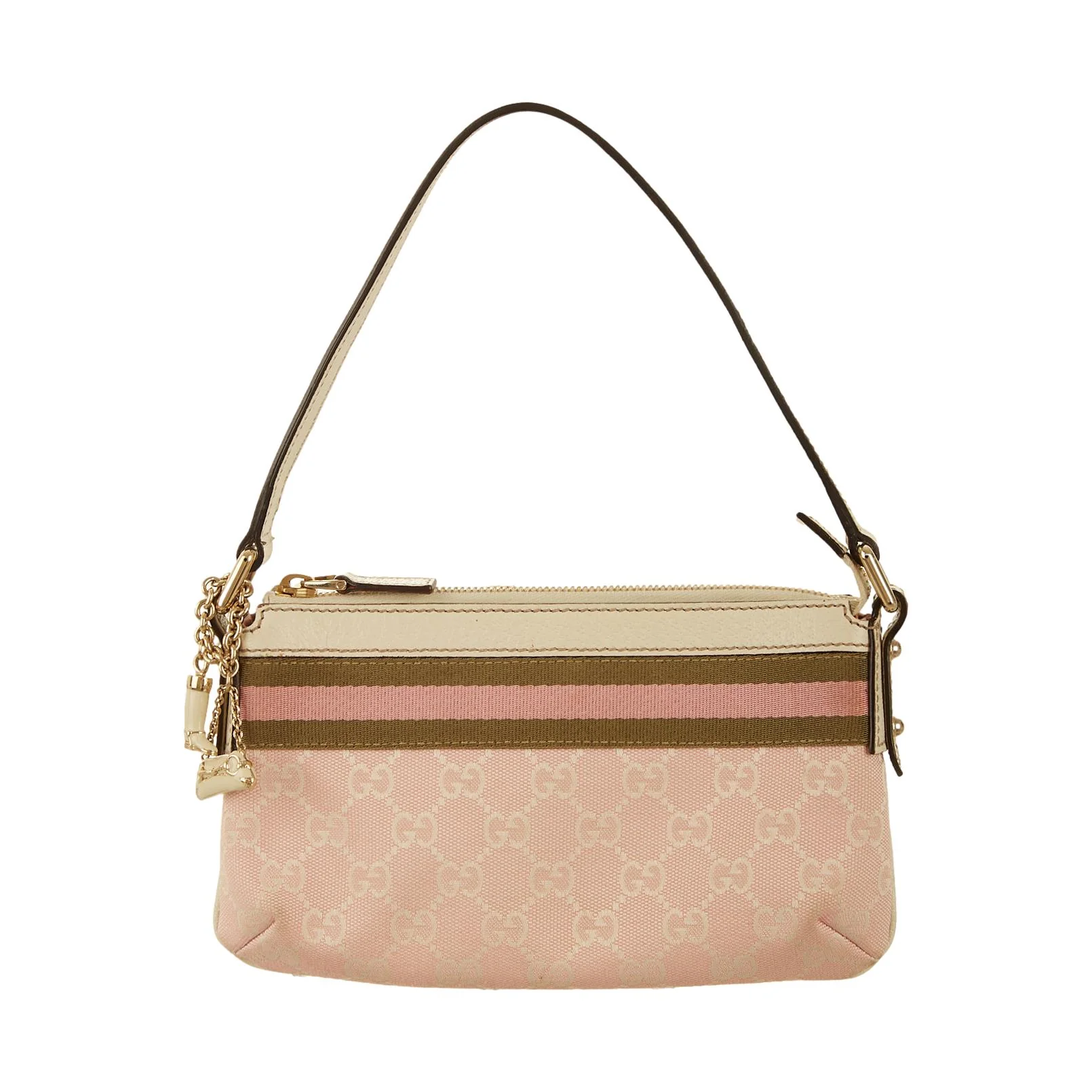 Gucci Pink Logo Charm Mini Shoulder Bag
