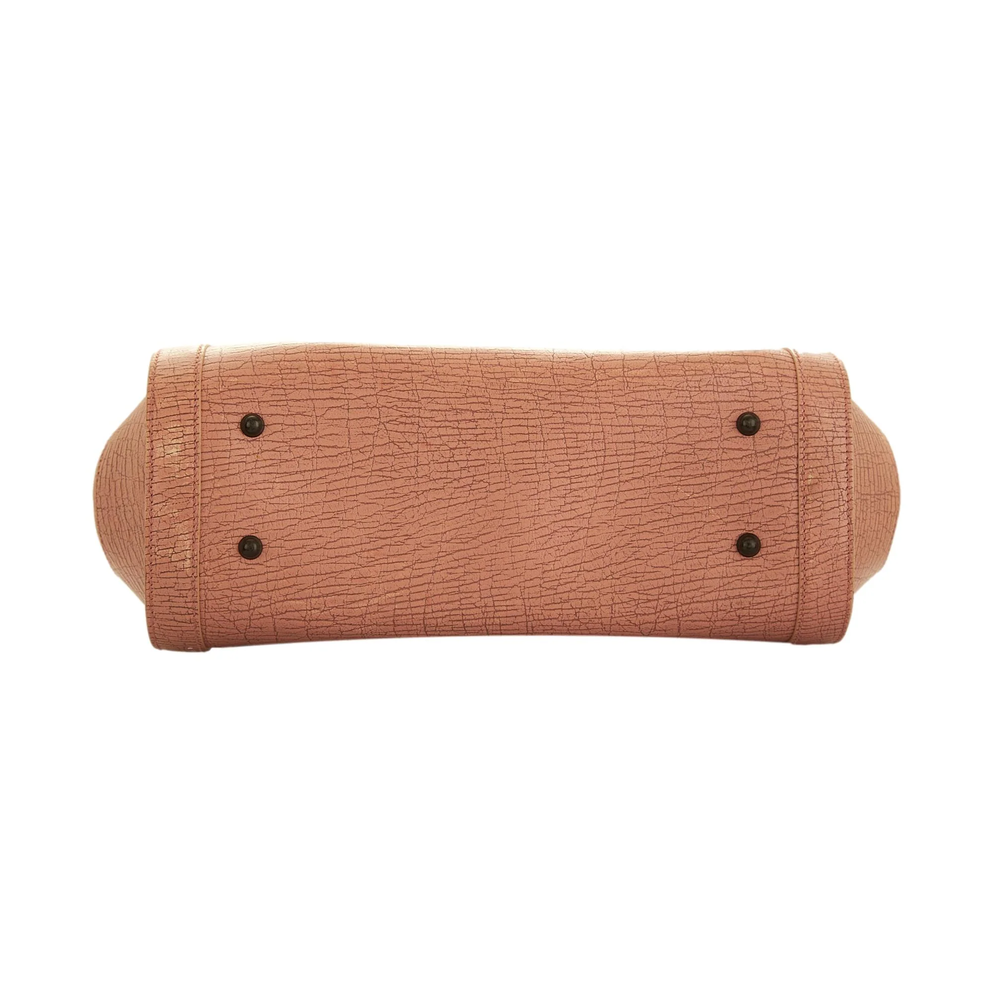 Gucci Pink Textured Leather Bamboo Shoulder Bag - Image 3