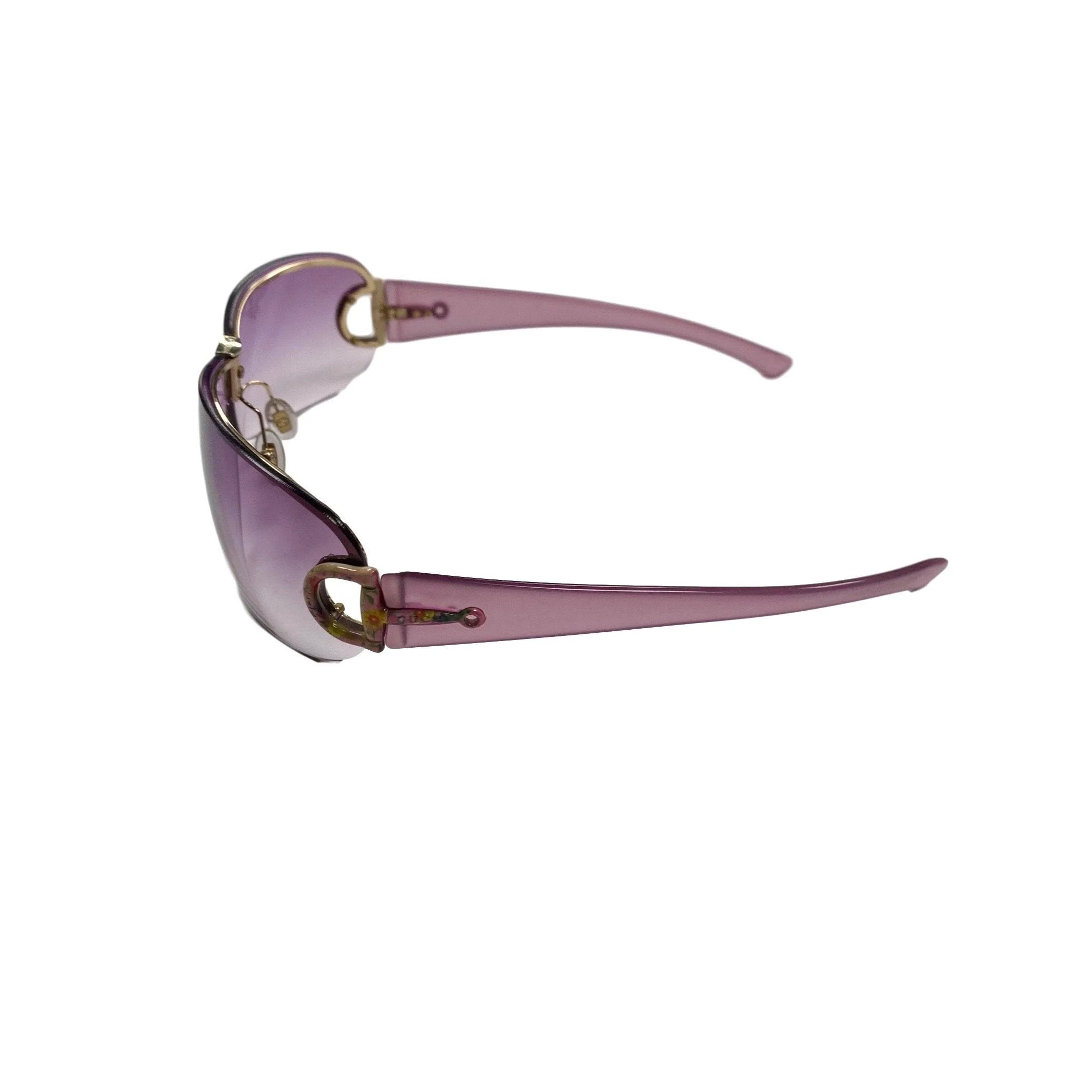 Gucci Purple Flora Horsetbit Sunglasses