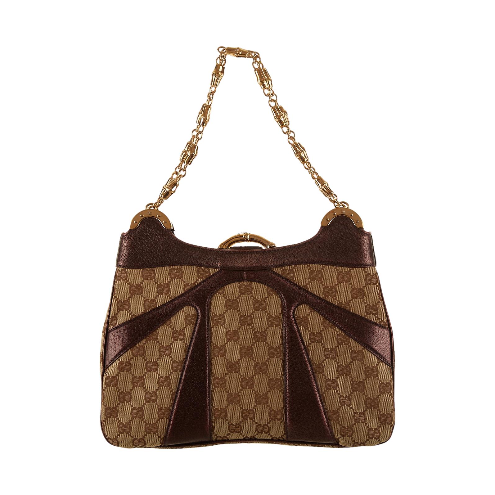 Gucci Purple Logo Chain Shoulder Bag - Image 2