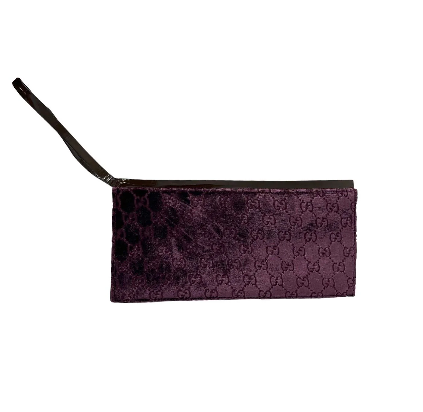 Gucci Purple Logo Velvet Wristlet - Image 2