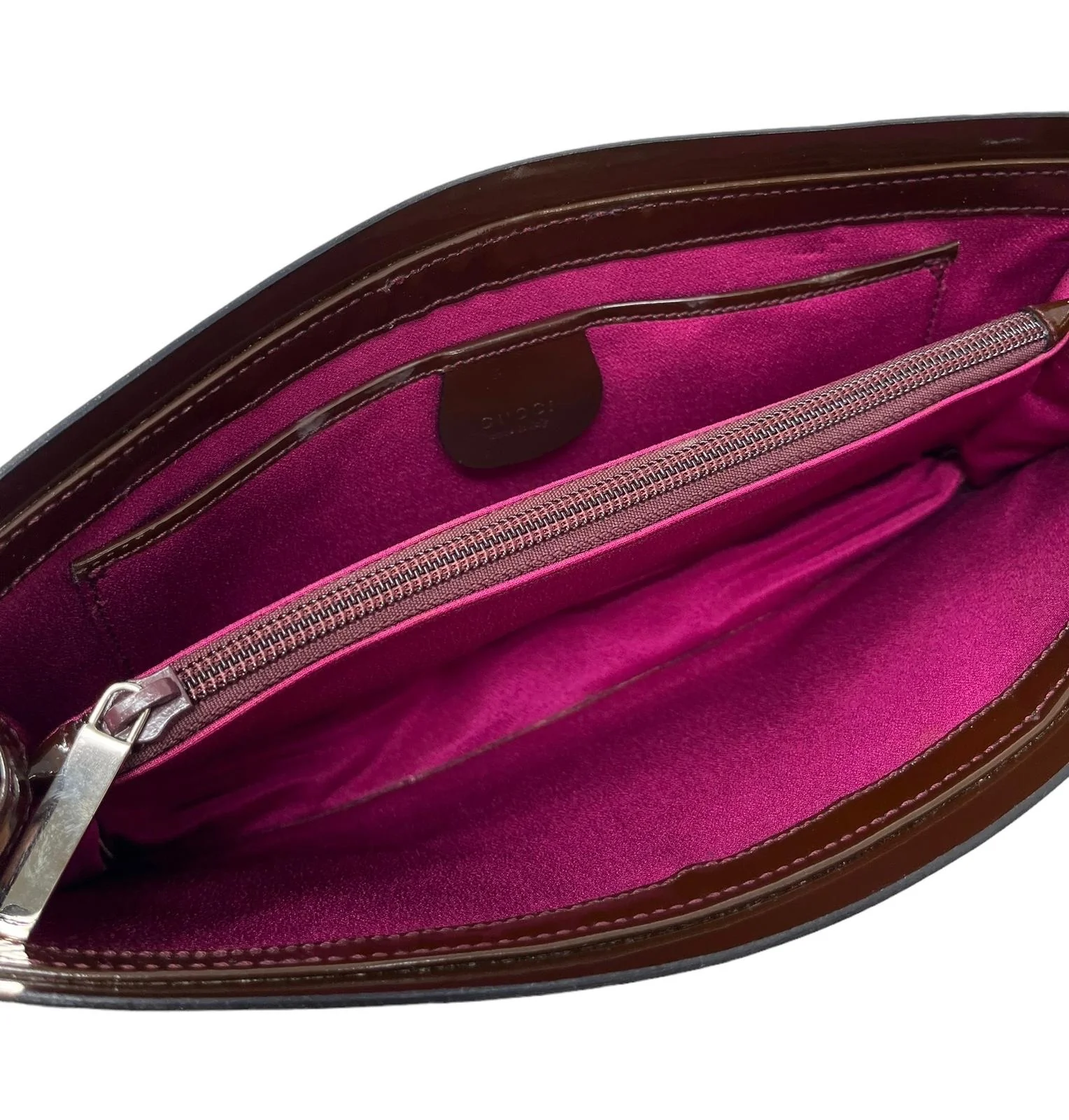 Gucci Purple Logo Velvet Wristlet - Image 3