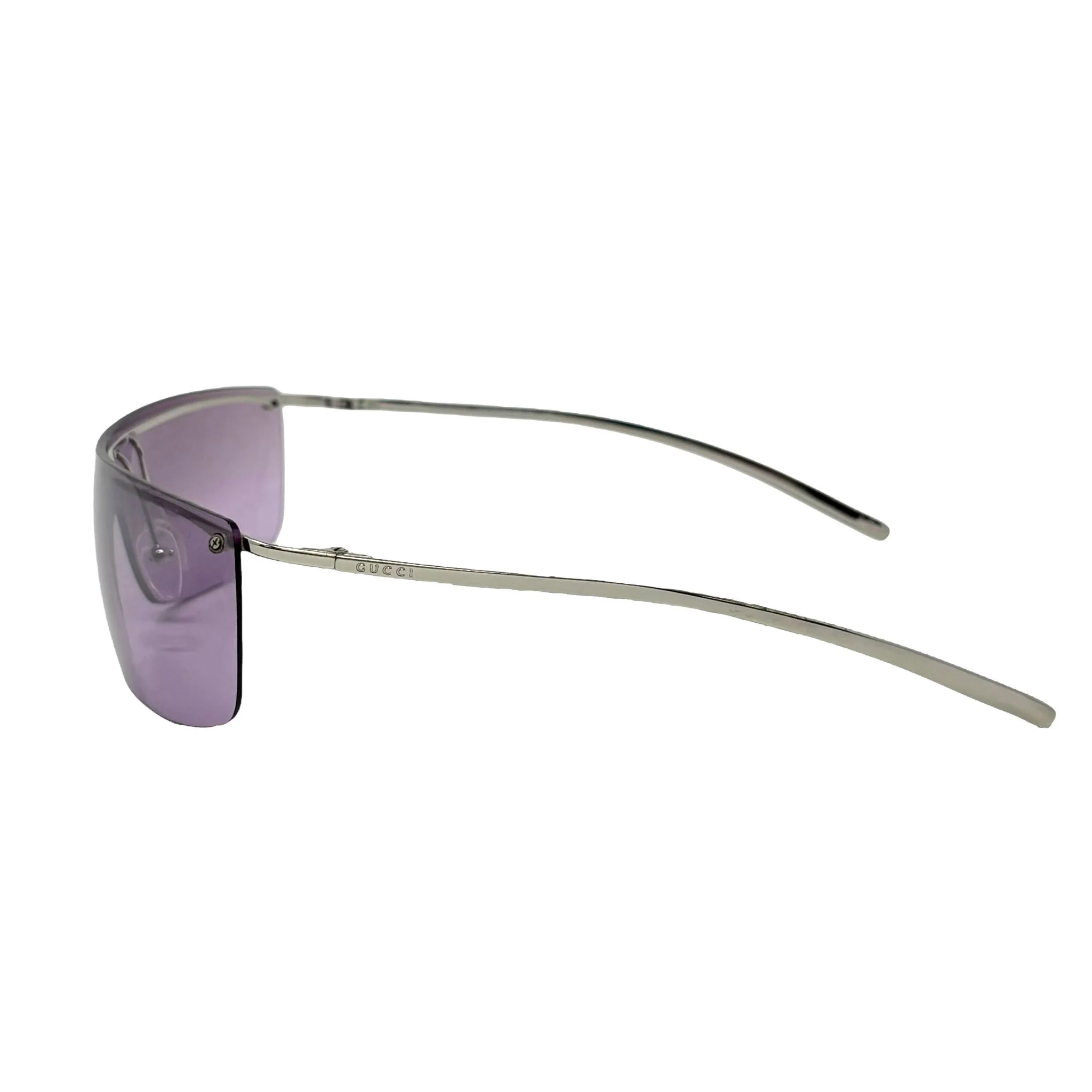 Gucci Purple Rimless Sunglasses - Image 2