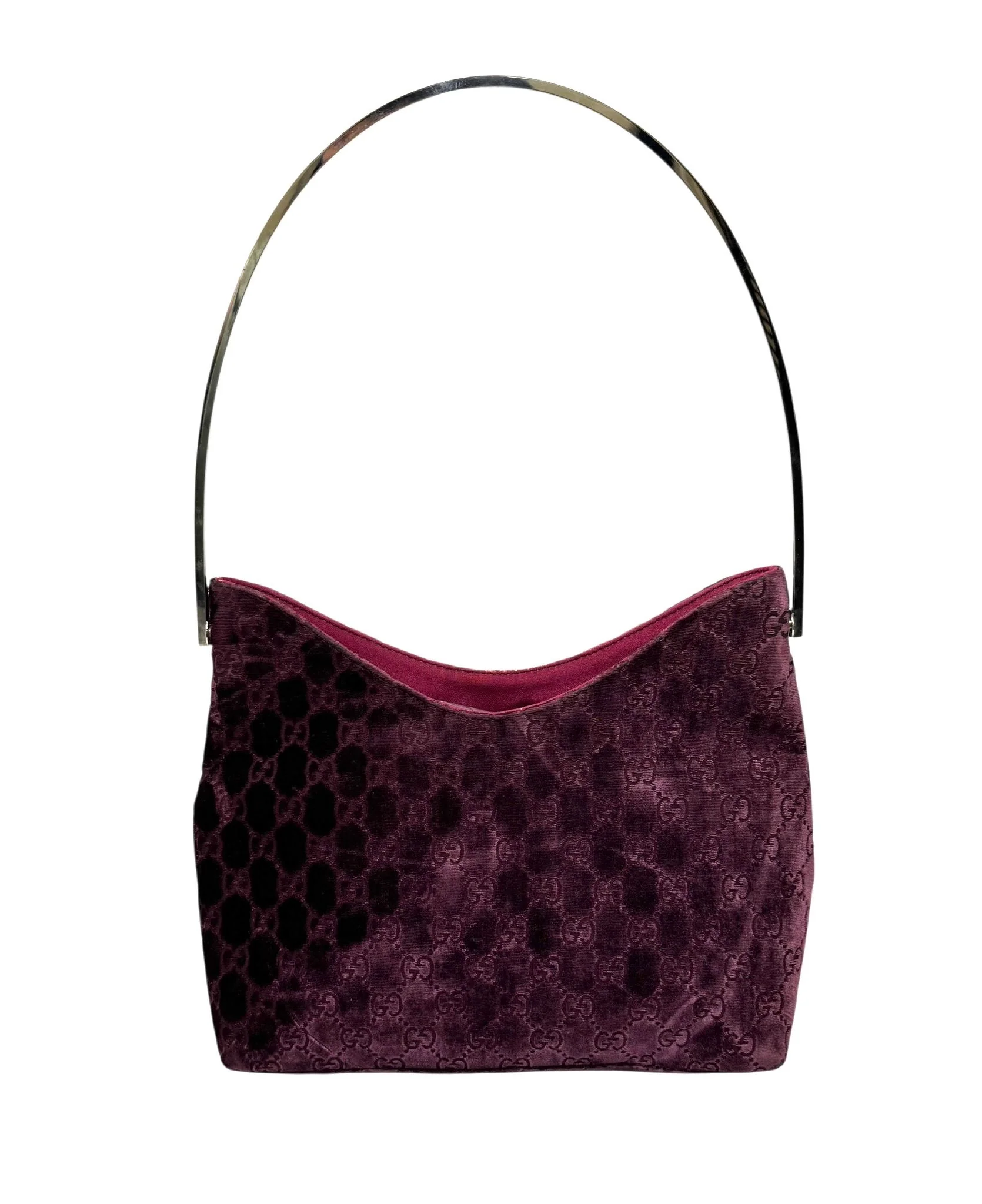 Gucci Purple Velvet Shoulder Bag