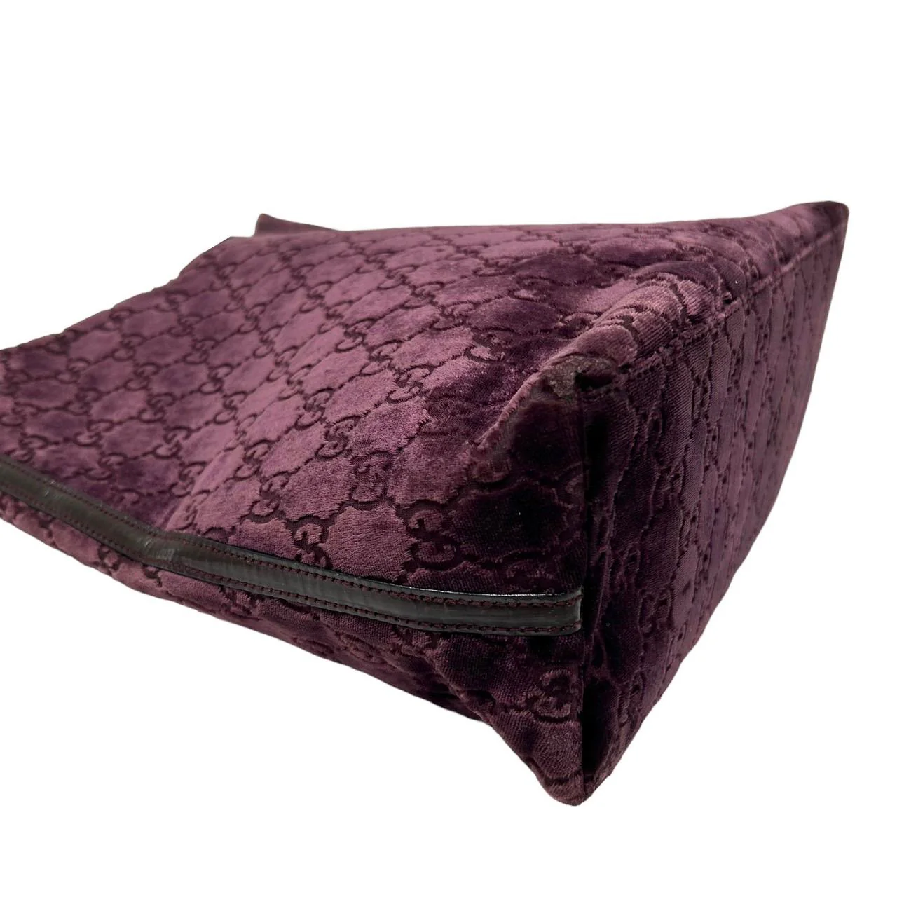 Gucci Purple Velvet Shoulder Bag - Image 3