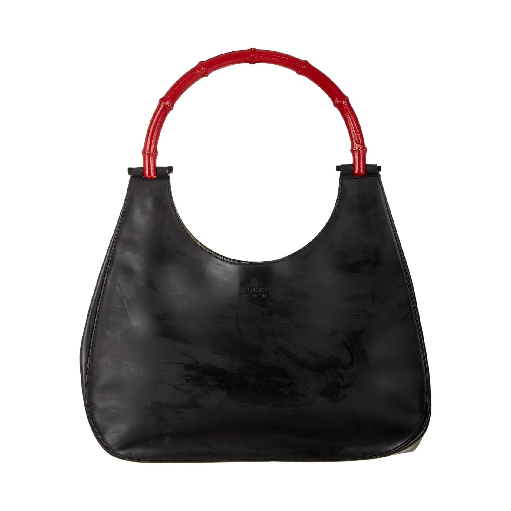 Gucci Black Bamboo Top Handle Bag