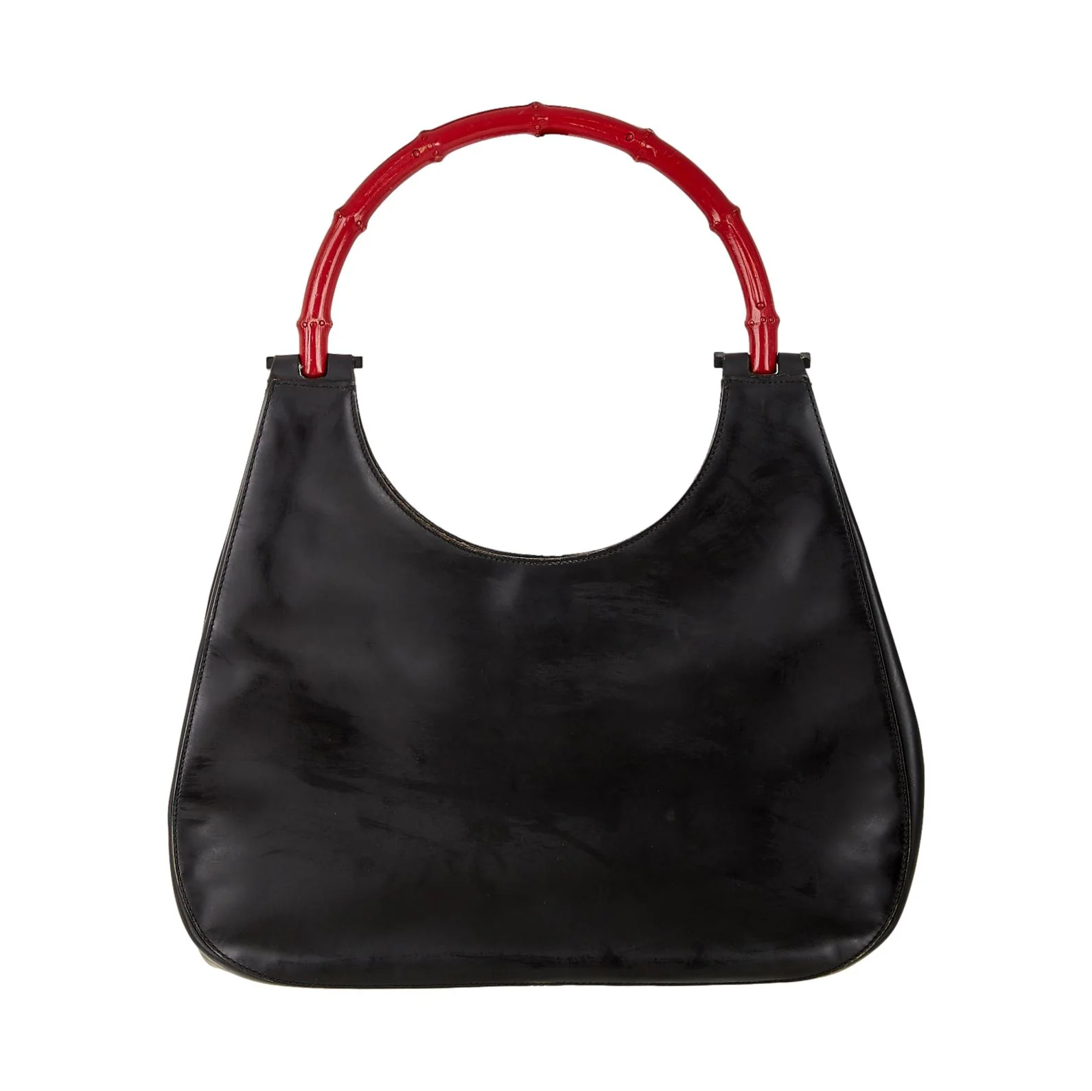 Gucci Black Bamboo Top Handle Bag - Image 2