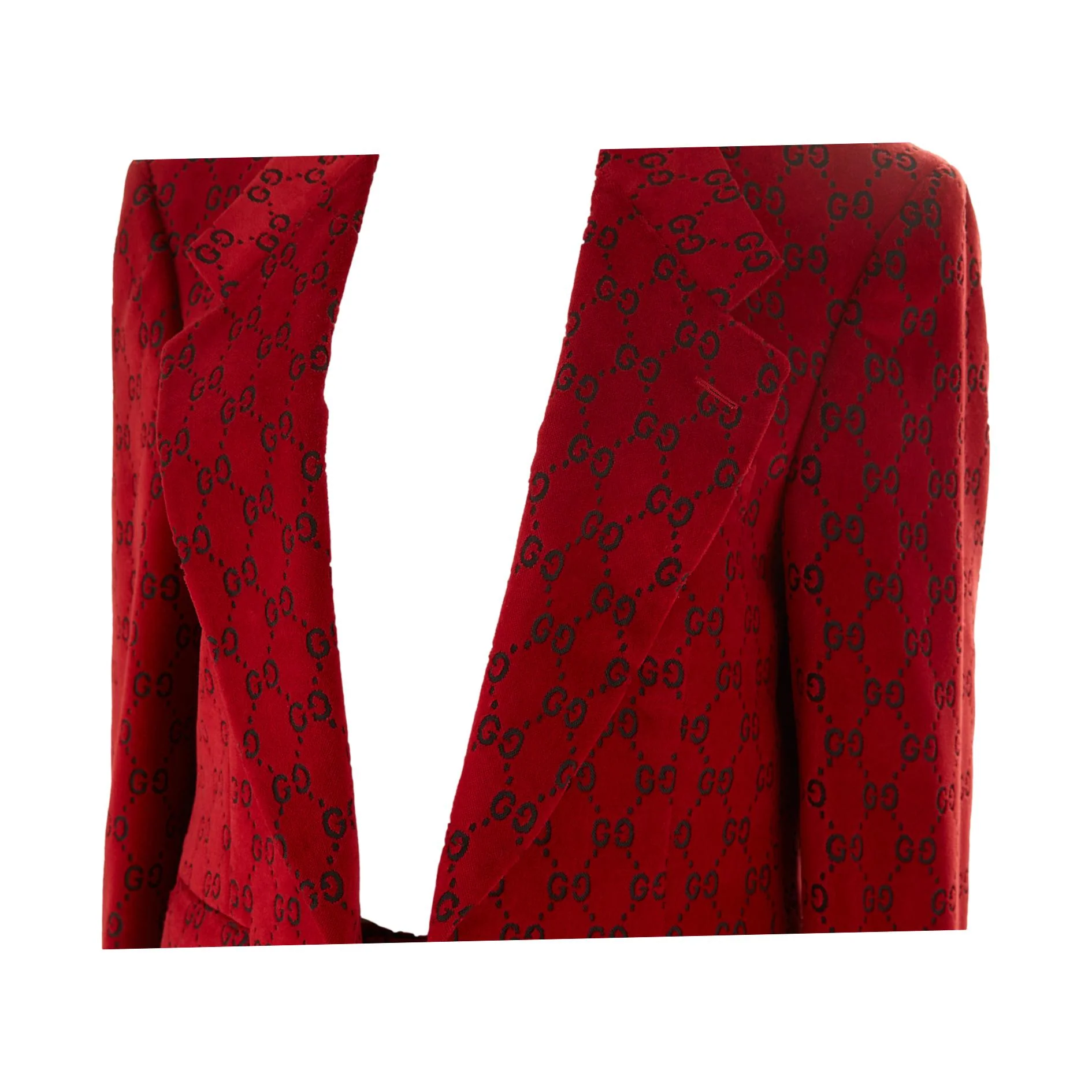 Gucci Red Velvet Logo Suit - Image 3