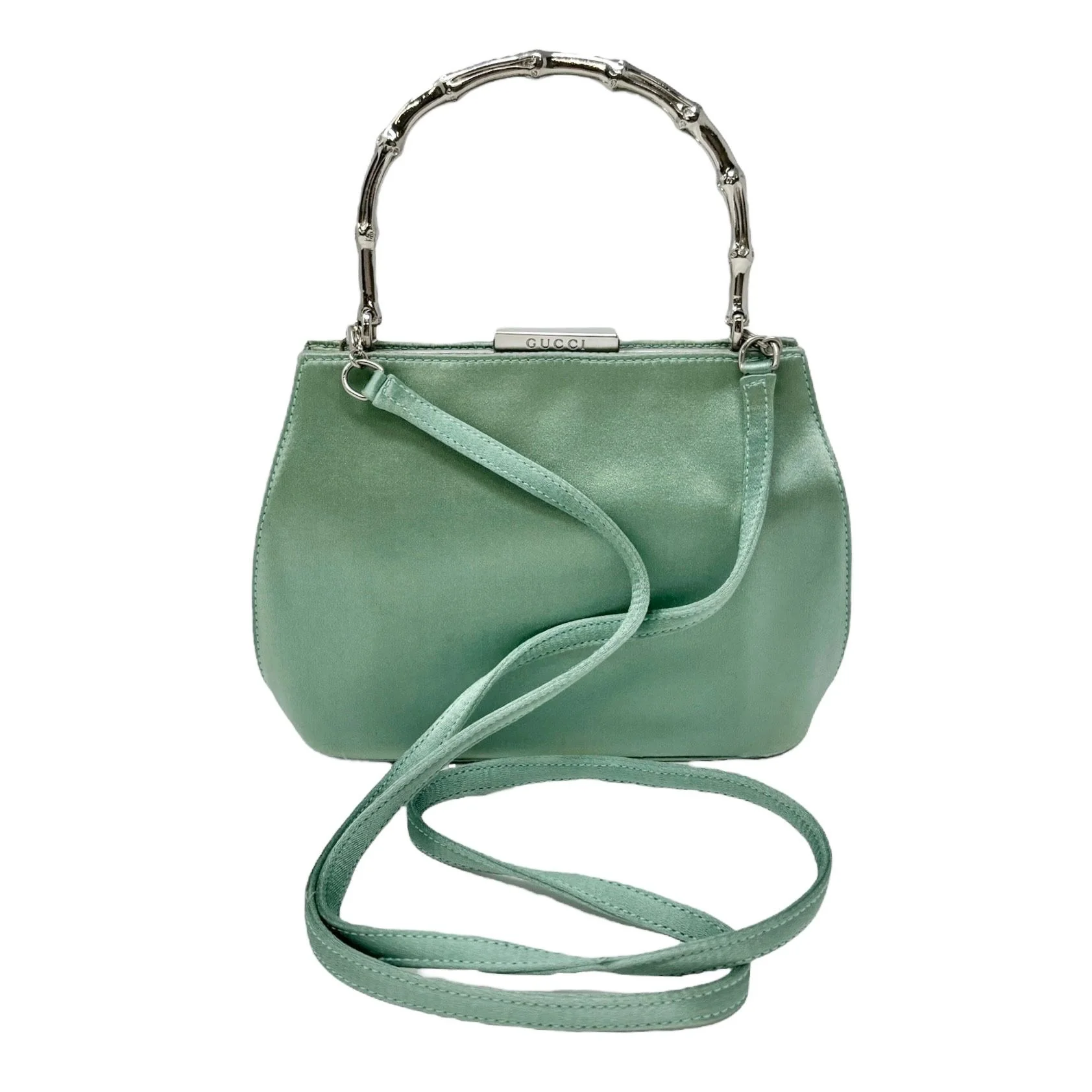 Gucci Sea Foam Bamboo 2Way bag - Image 3