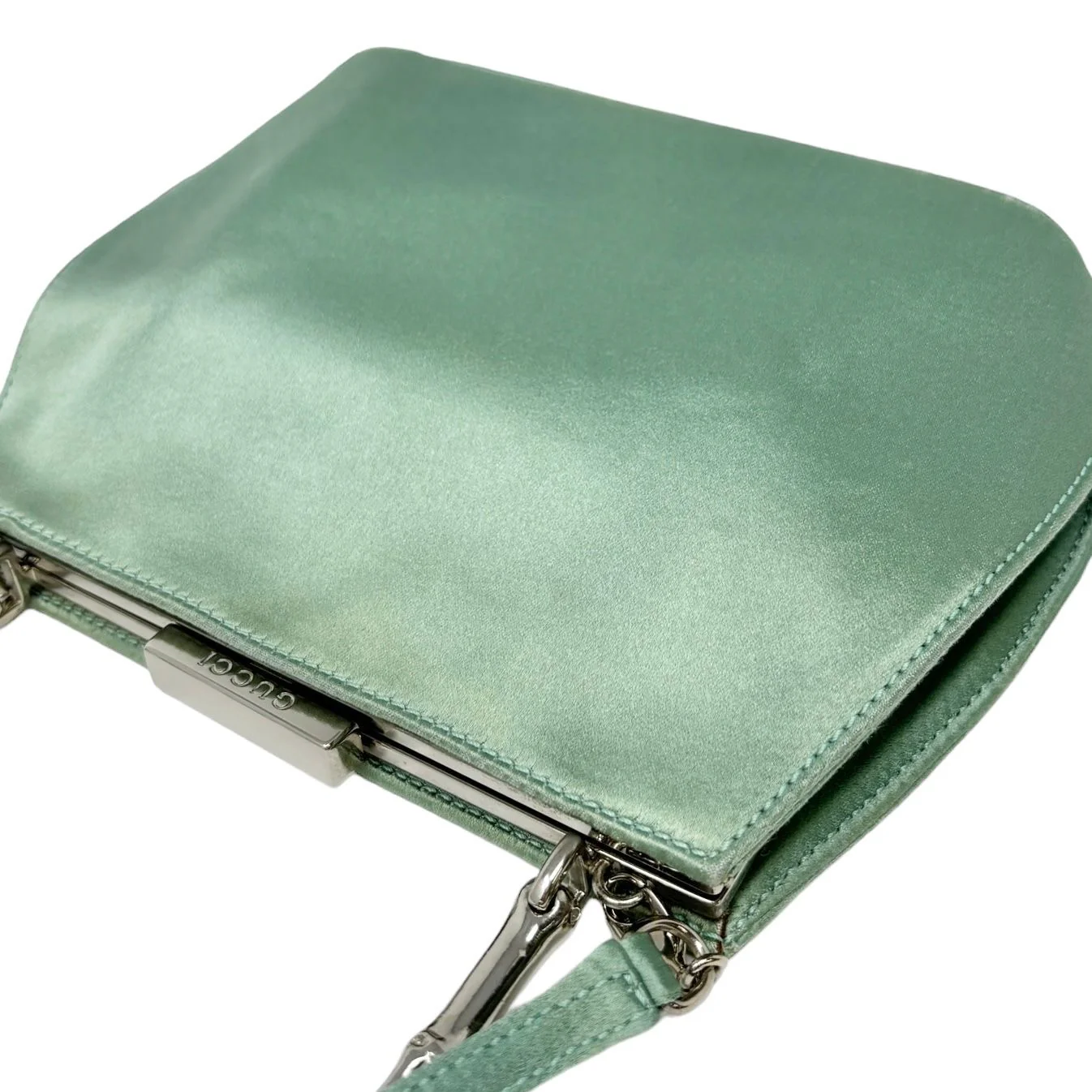 Gucci Sea Foam Bamboo 2Way bag - Image 4