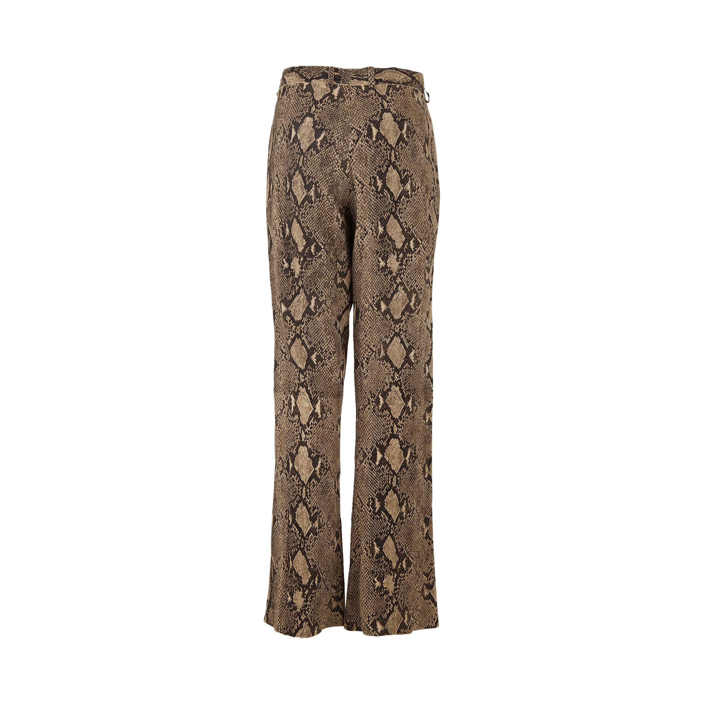 Gucci Snakeskin Leather Pants - Image 2