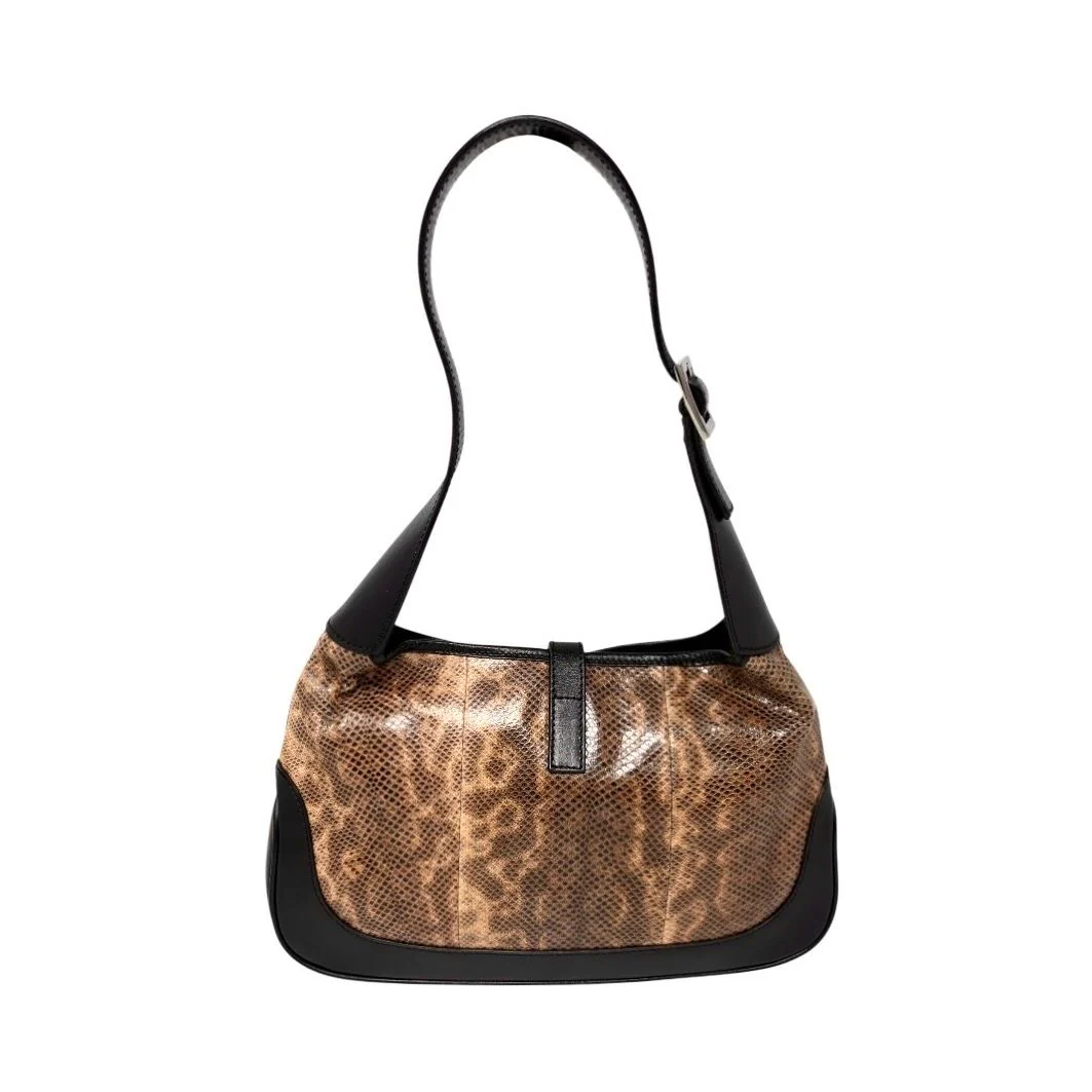 Gucci Snakeskin Tan Jackie Bag - Image 2