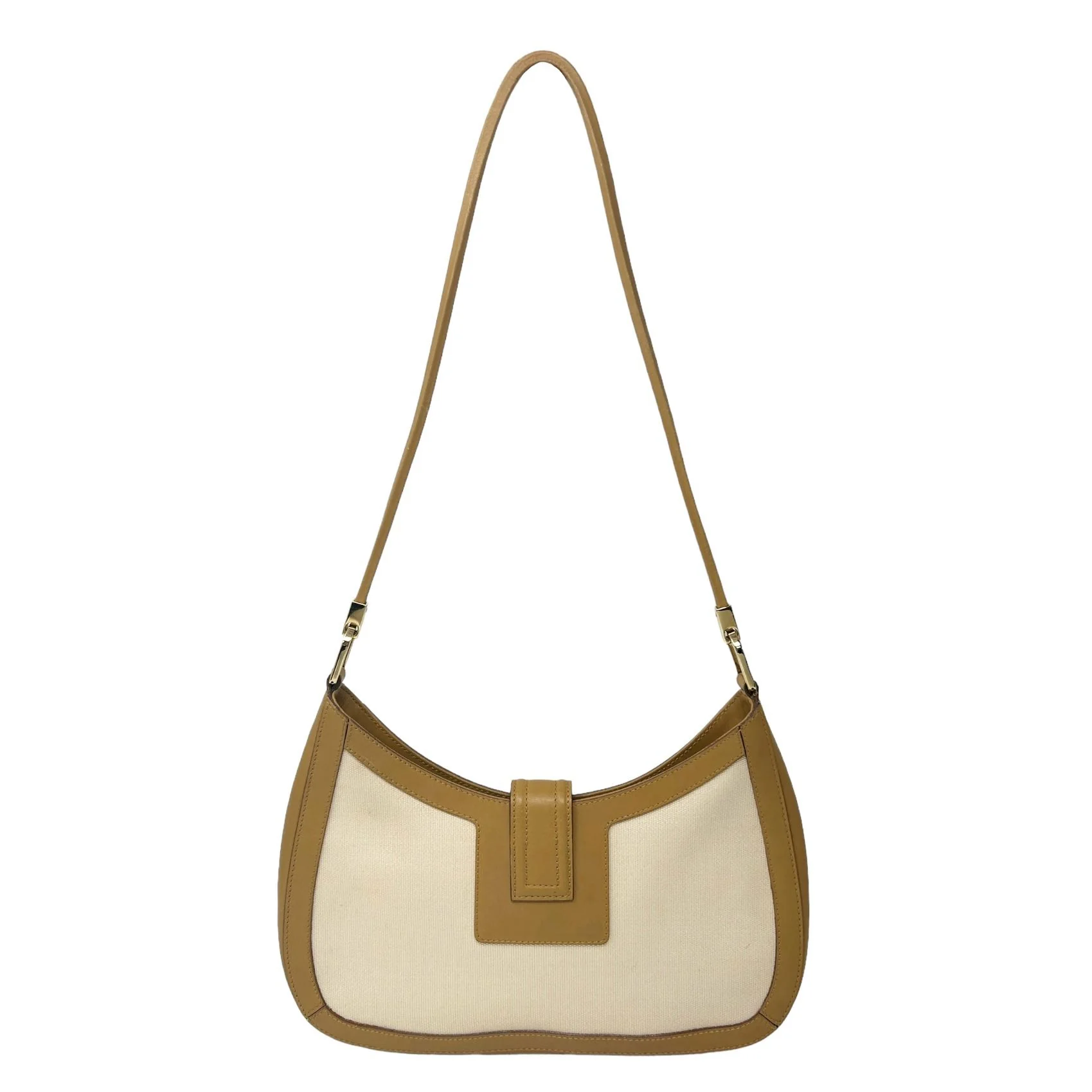 Gucci Tan Canvas Shoulder Bag - Image 2